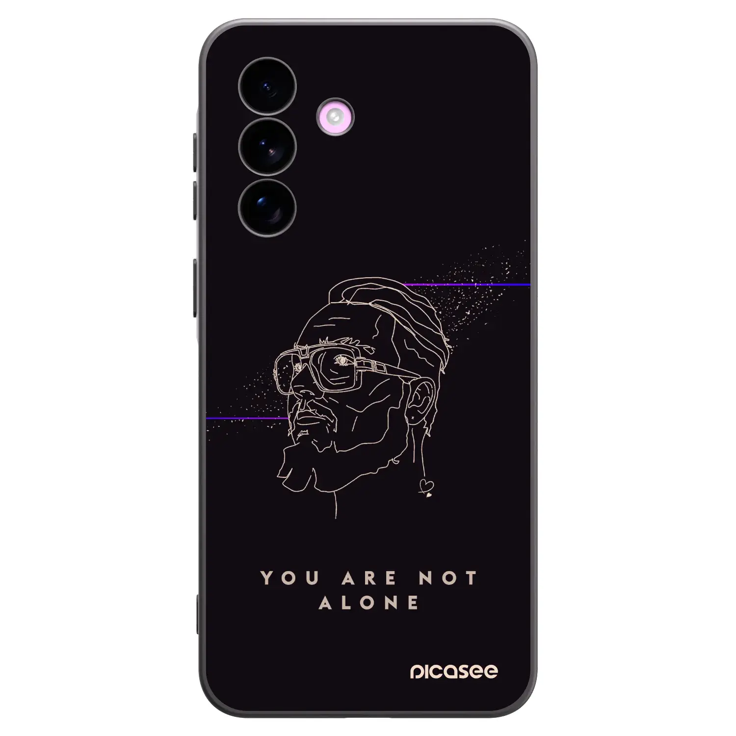 Silikonový černý obal pro Samsung Galaxy A57 5G - You are not alone