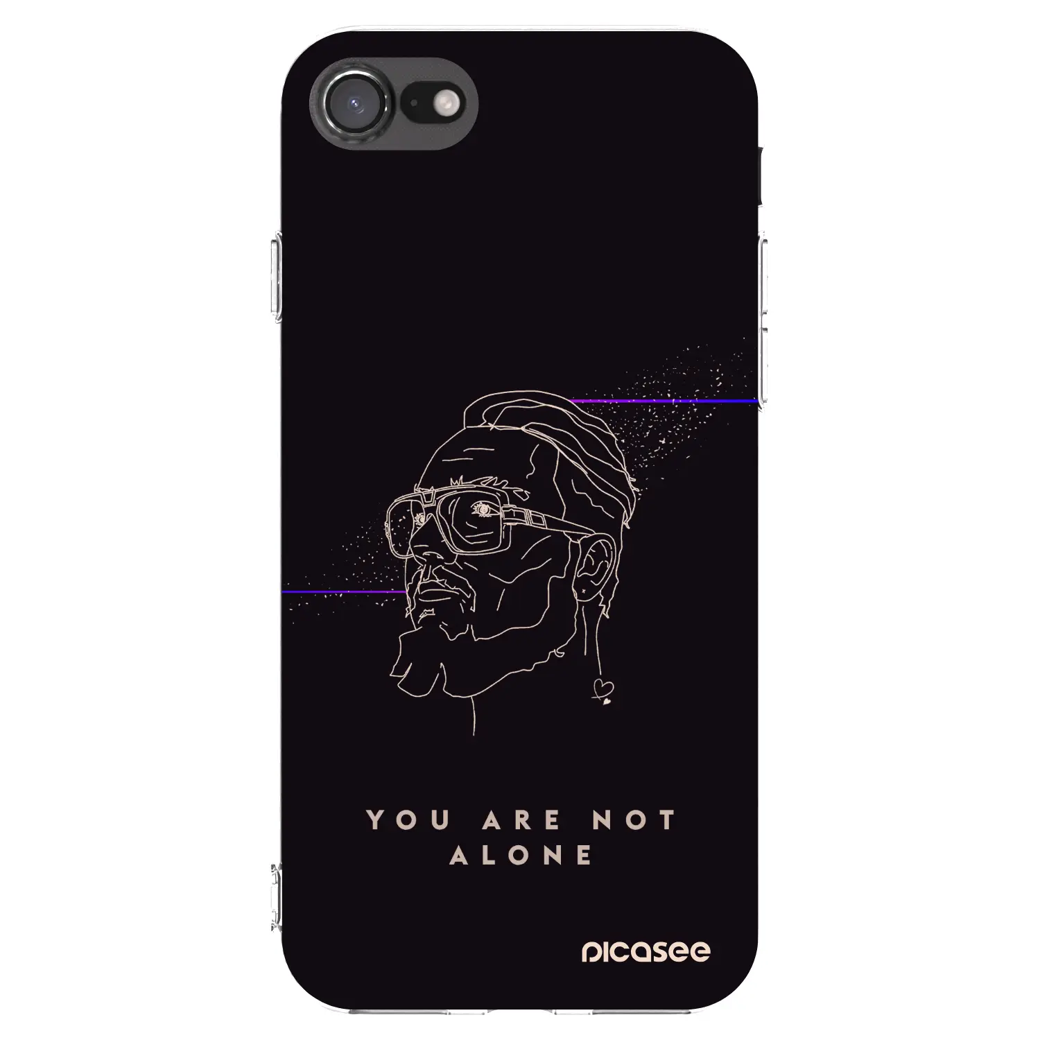 Silikonový průhledný obal pro Apple iPhone SE 2020 - You are not alone