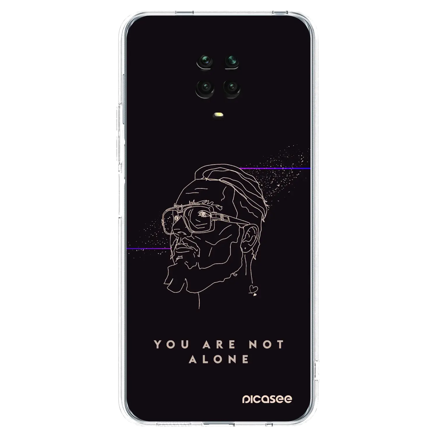 Silikonový průhledný obal pro Xiaomi Redmi Note 9S - You are not alone