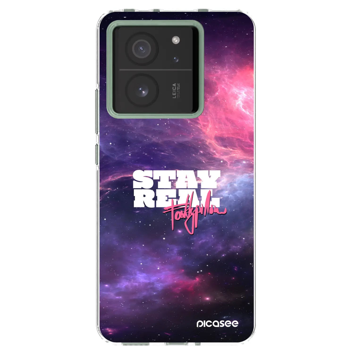 Silikonový průhledný obal pro Xiaomi 13T Pro - Stay Real