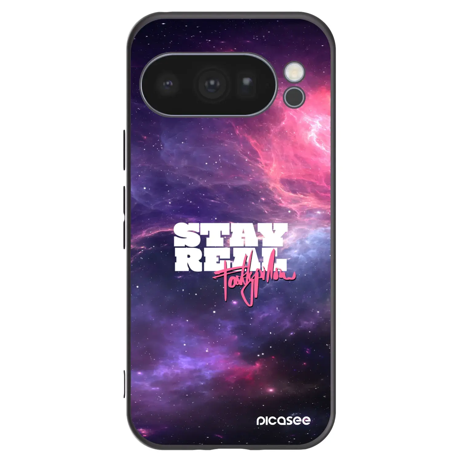 Silikonový černý obal pro Google Pixel 10 Pro - Stay Real
