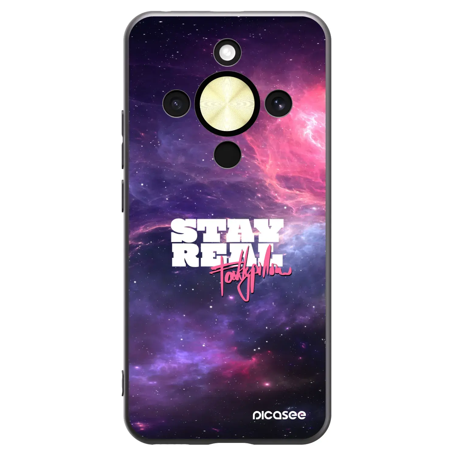 Silikonový černý obal pro Honor Magic8 Lite 5G - Stay Real