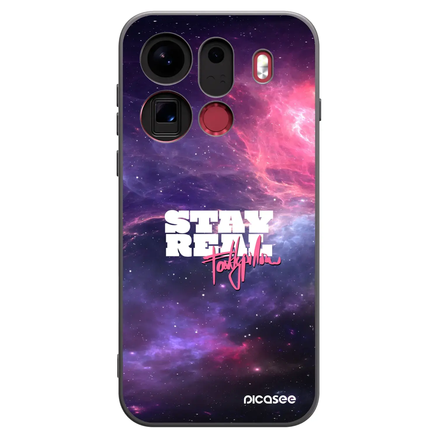 Silikonový černý obal pro OPPO Find X9 Pro - Stay Real