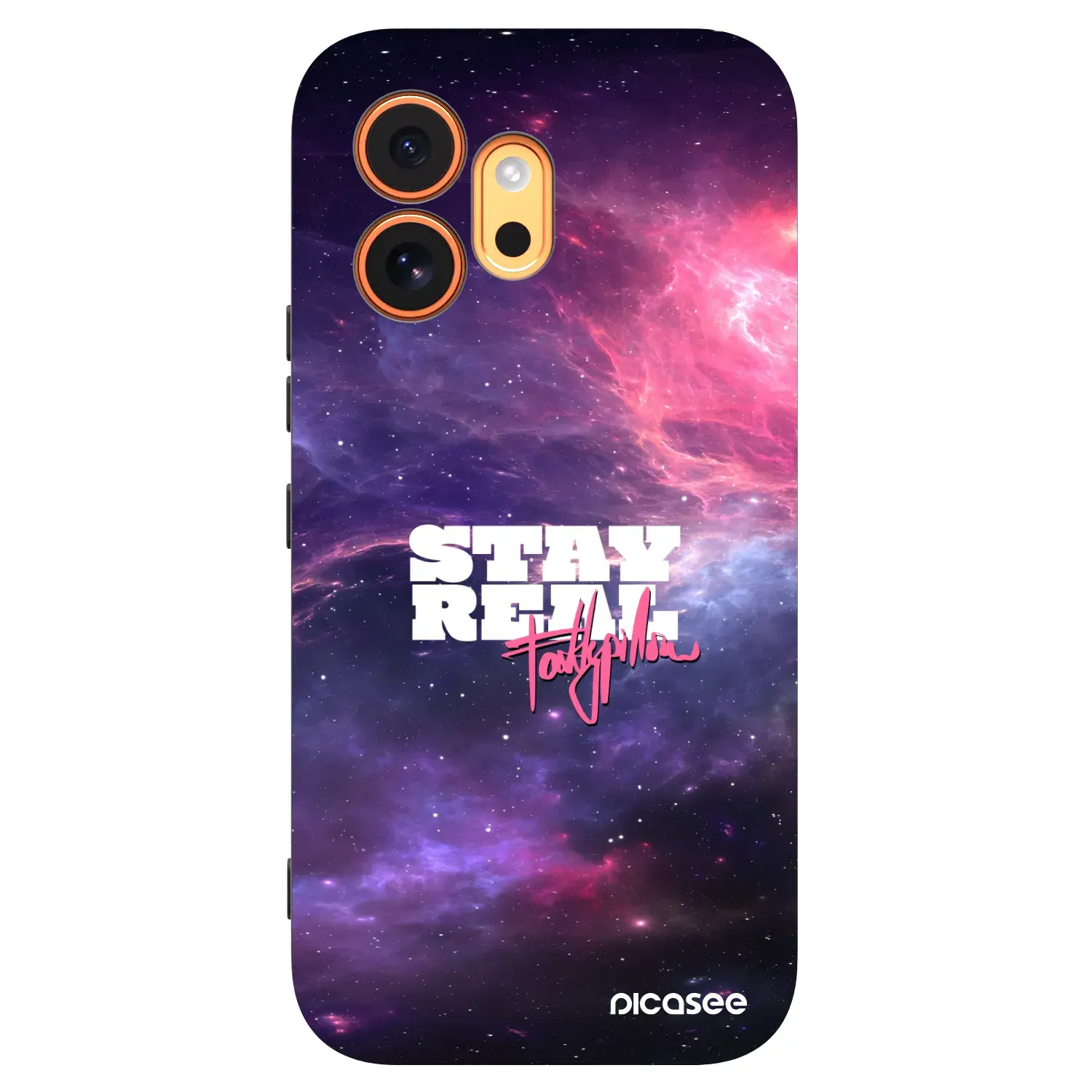 Silikonový černý obal pro Honor 600 - Stay Real