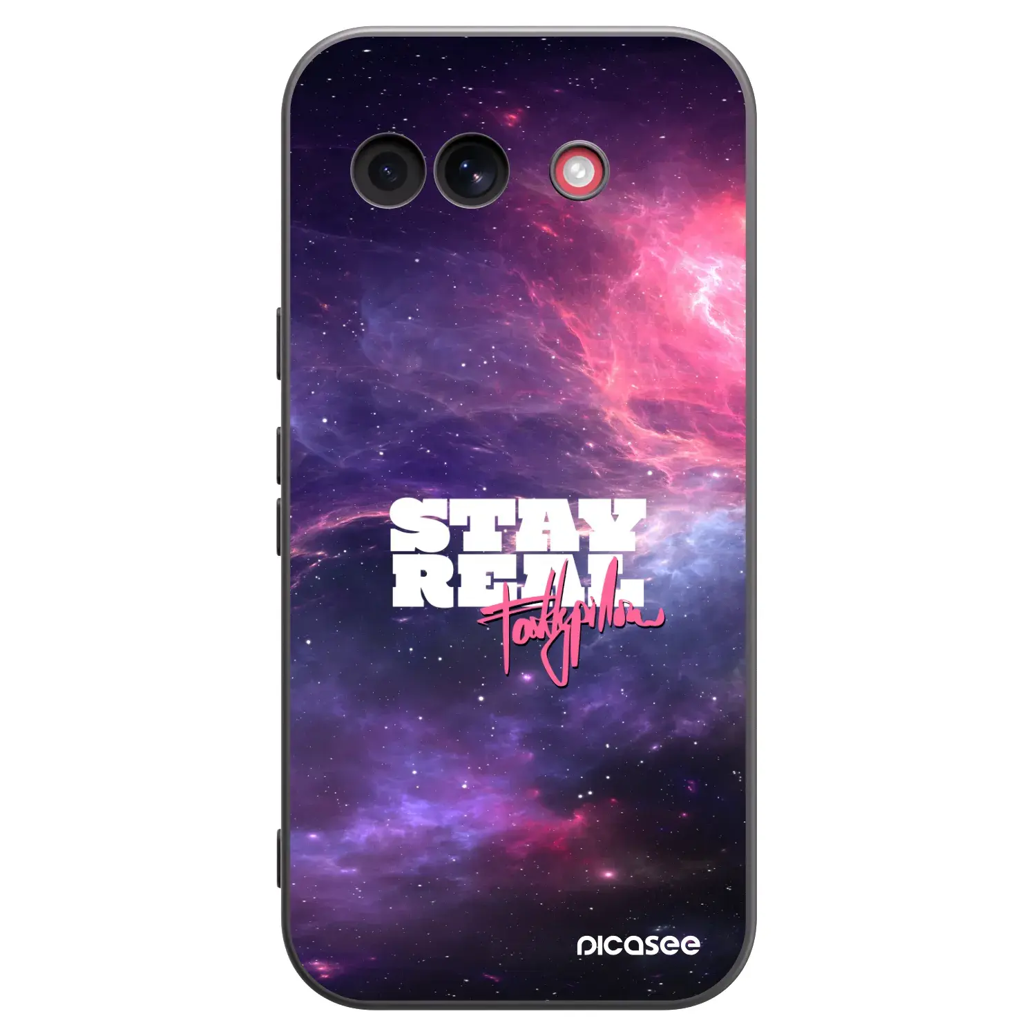 Silikonový černý obal pro Google Pixel 10a - Stay Real