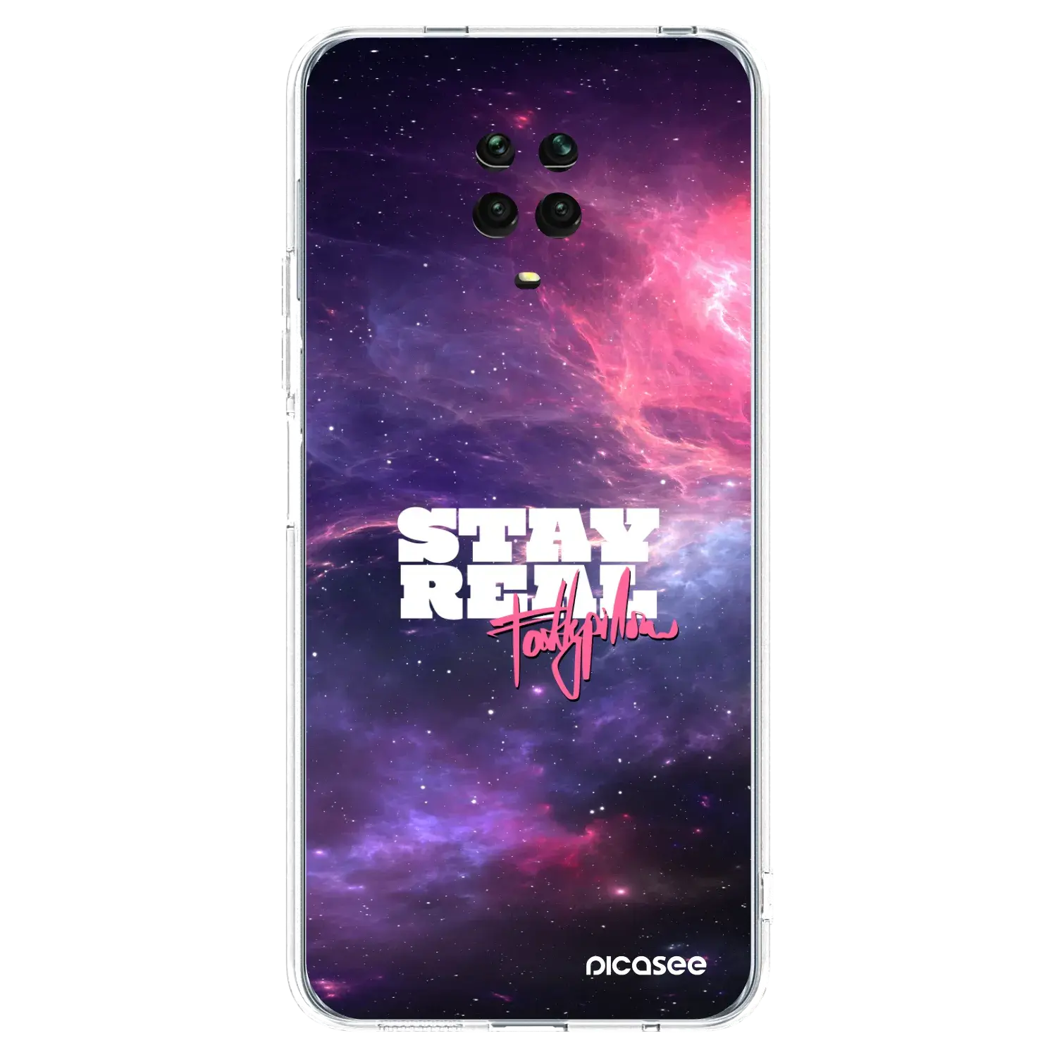 Silikonový průhledný obal pro Xiaomi Redmi Note 9S - Stay Real