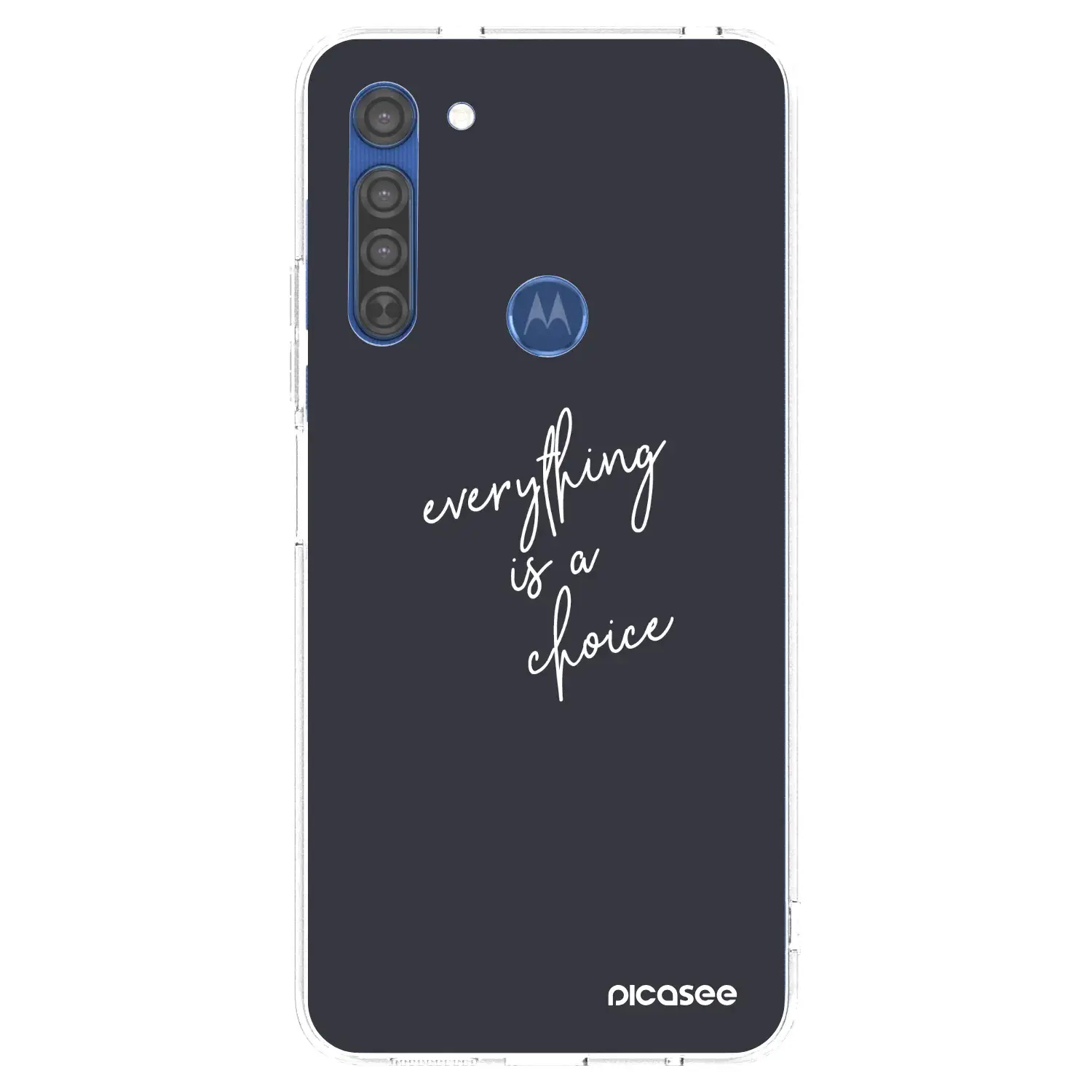 Silikonový průhledný obal pro Motorola Moto G8 - Vše je na tobě