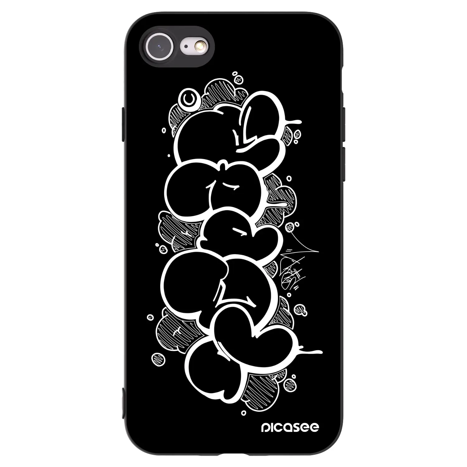Silikonový černý obal pro Apple iPhone SE 2022 - Throw UP