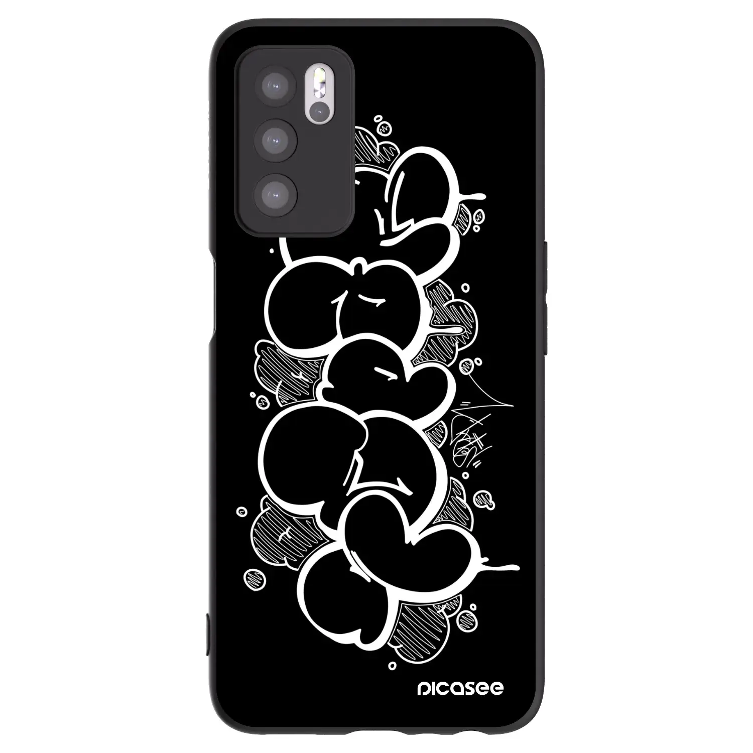 Silikonový černý obal pro OPPO A16s - Throw UP
