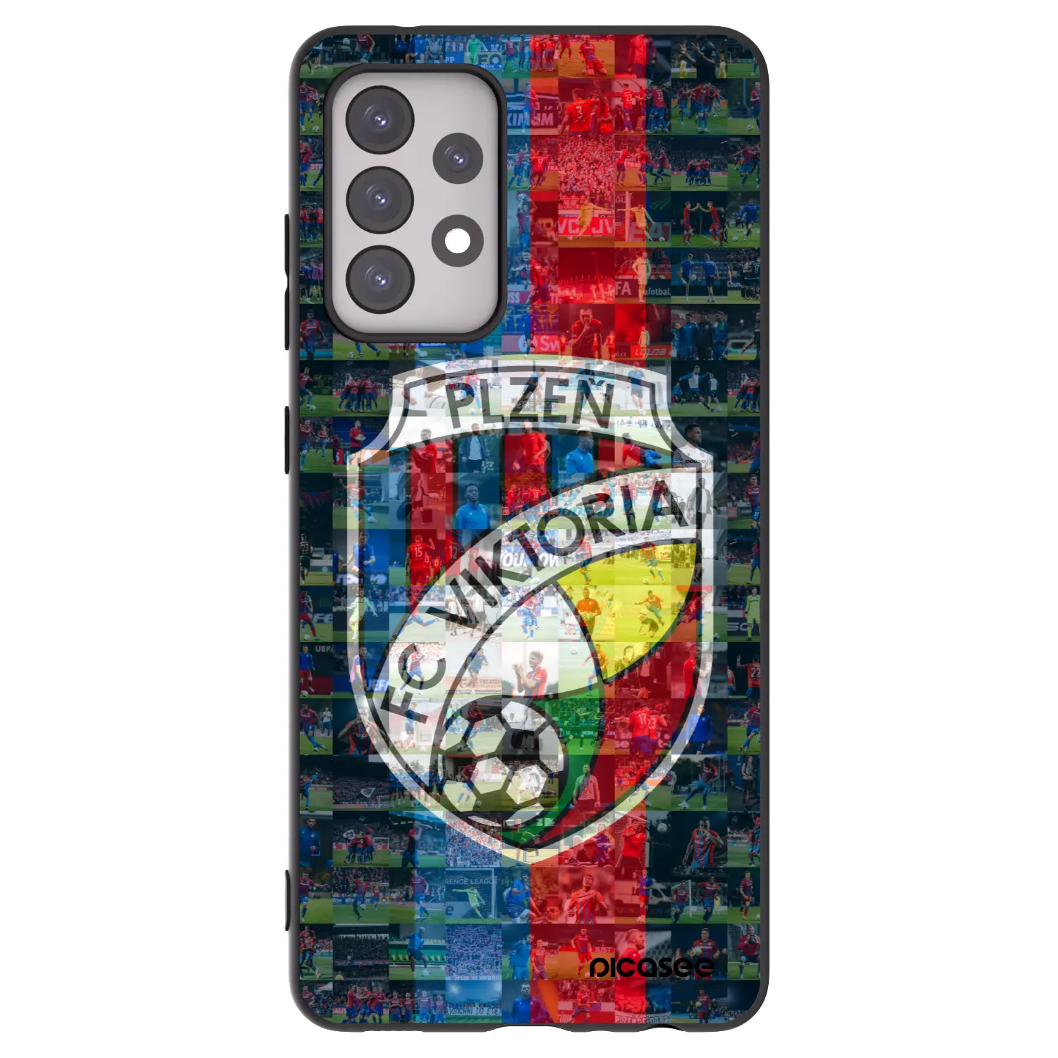 Silikonový černý obal pro Samsung Galaxy A52s 5G A528B - FC Viktoria Plzeň A