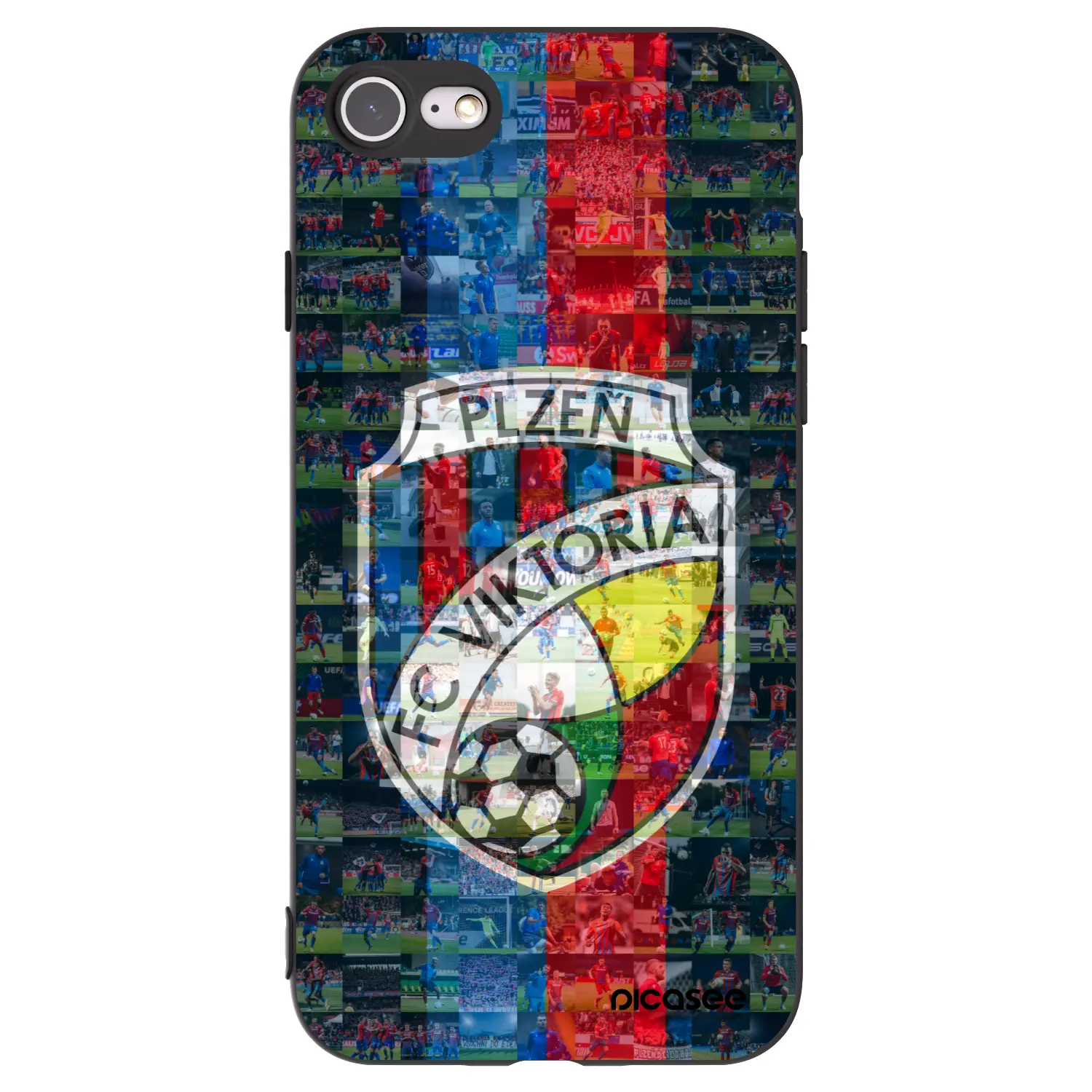 Silikonový černý obal pro Apple iPhone SE 2022 - FC Viktoria Plzeň A
