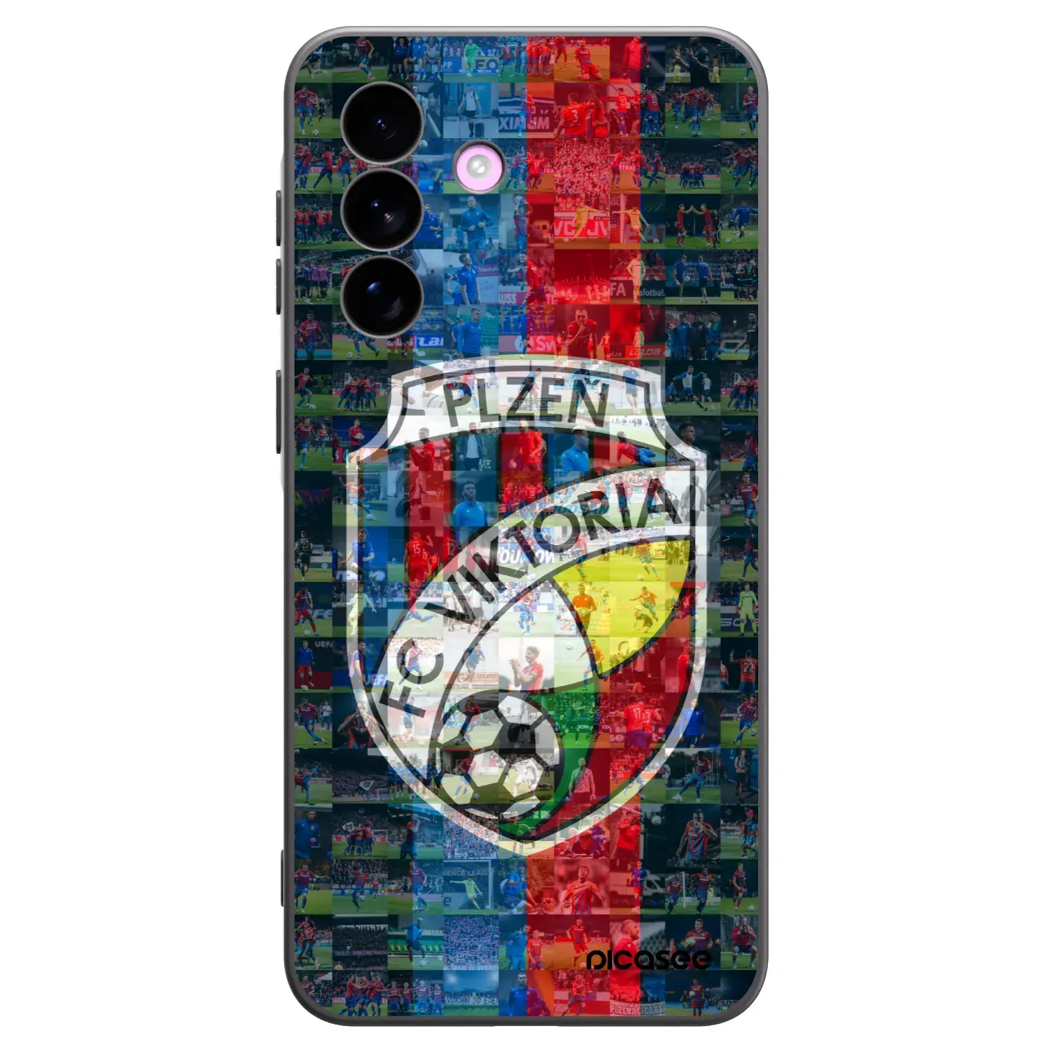 Silikonový černý obal pro Samsung Galaxy A57 5G - FC Viktoria Plzeň A