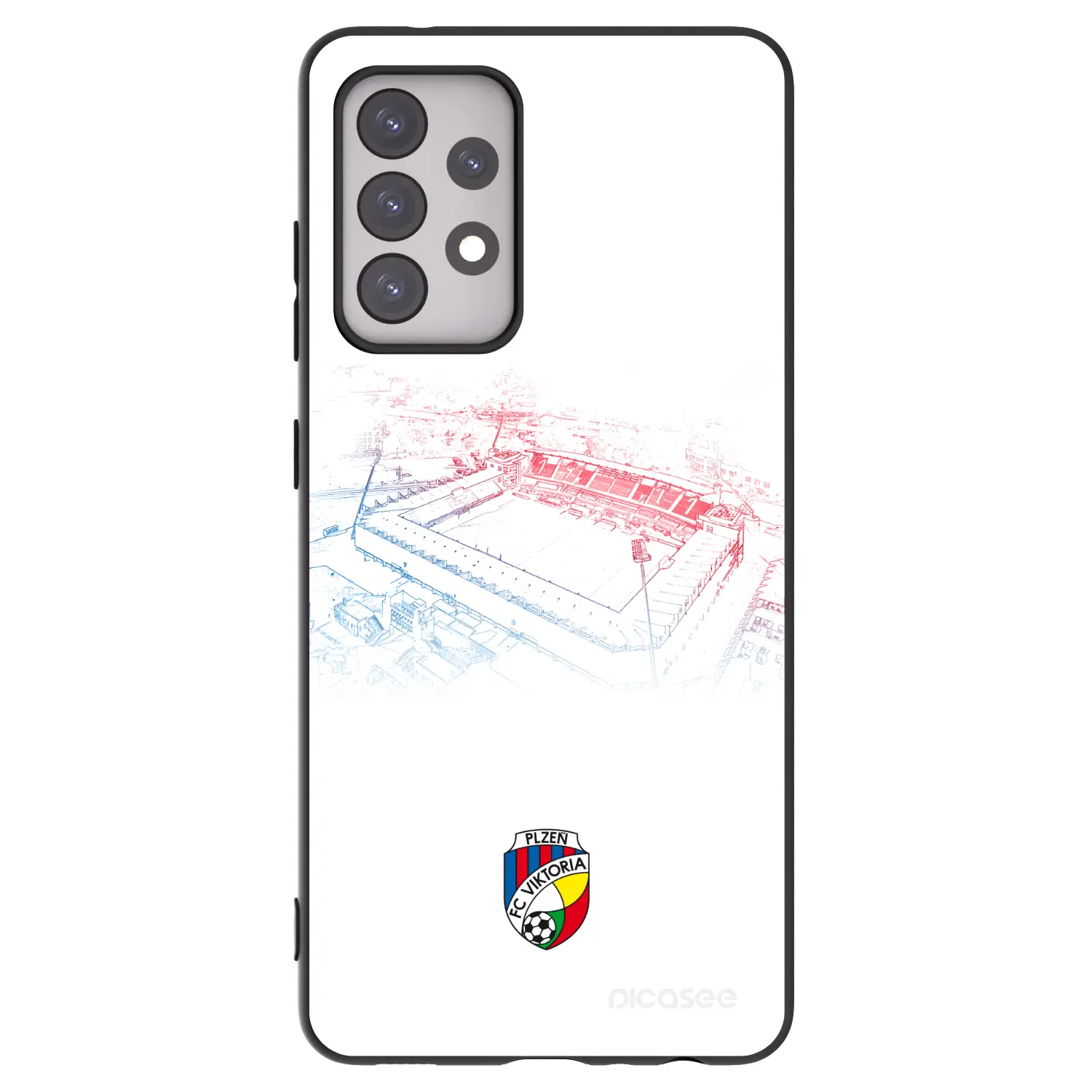 Silikonový černý obal pro Samsung Galaxy A52s 5G A528B - FC Viktoria Plzeň C