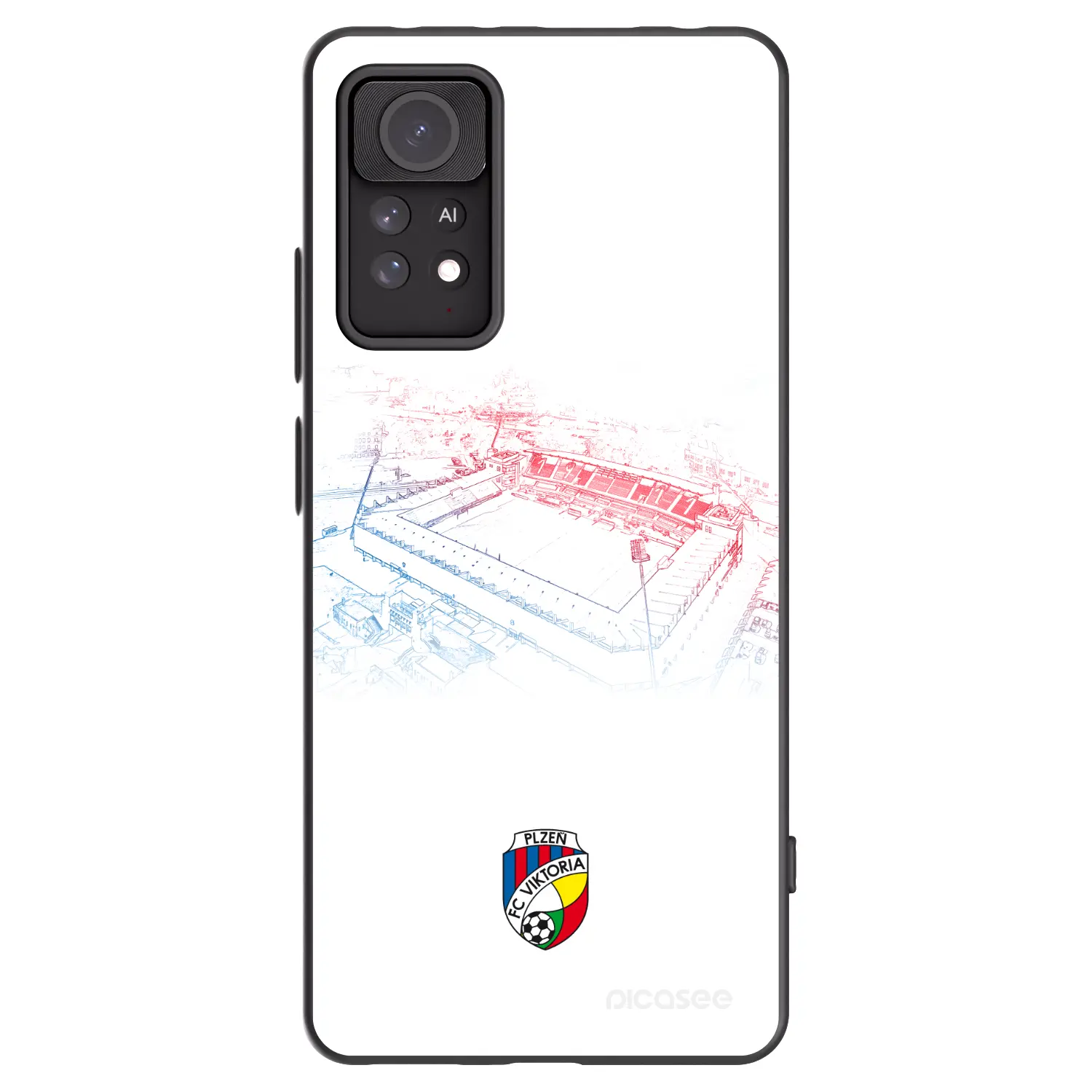 Silikonový černý obal pro Xiaomi Redmi Note 11 Pro 5G - FC Viktoria Plzeň C