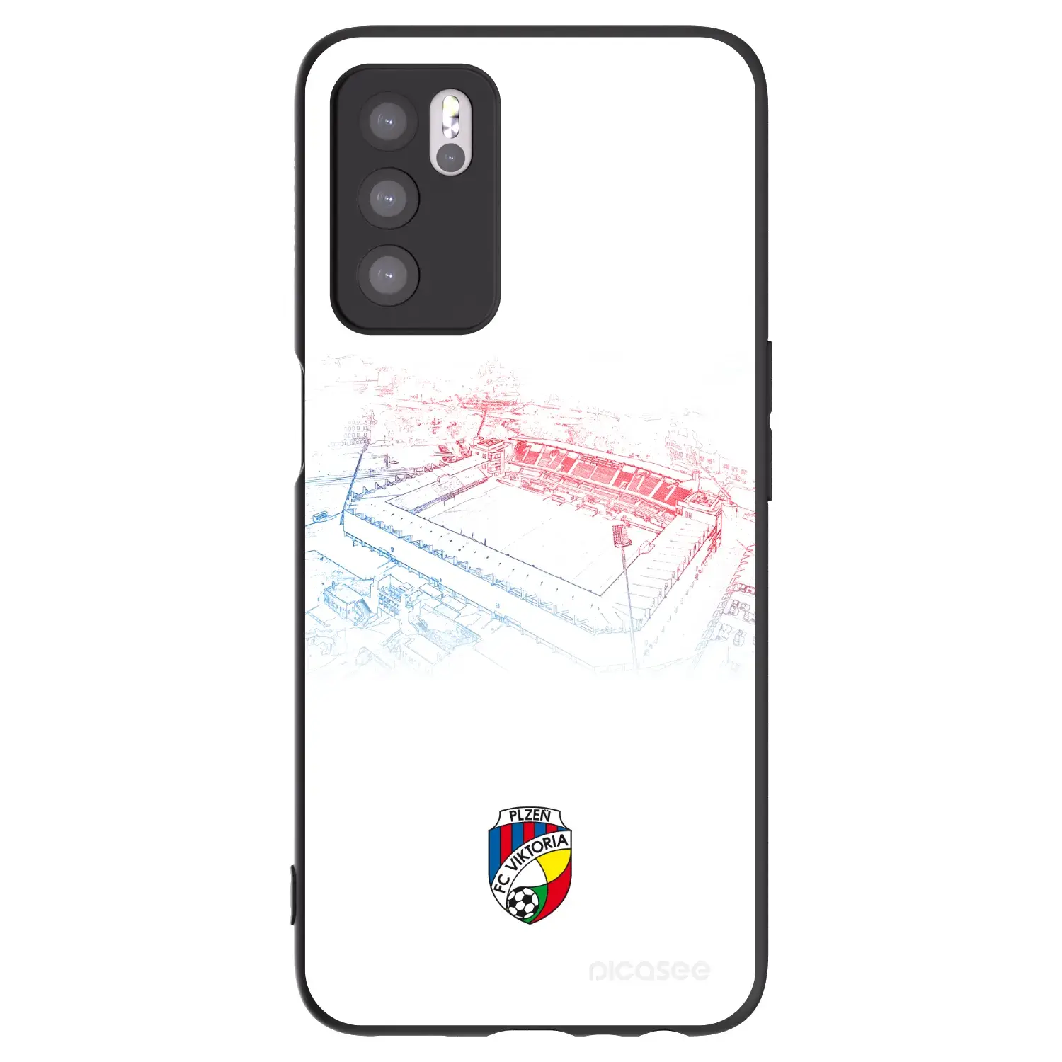 Silikonový černý obal pro OPPO A16s - FC Viktoria Plzeň C