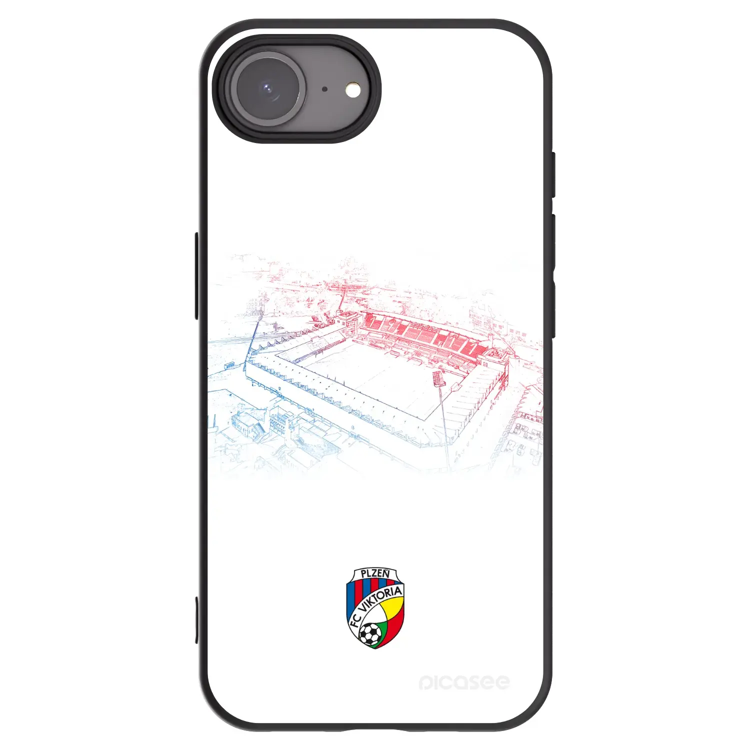 Silikonový černý obal pro Apple iPhone 17e - FC Viktoria Plzeň C