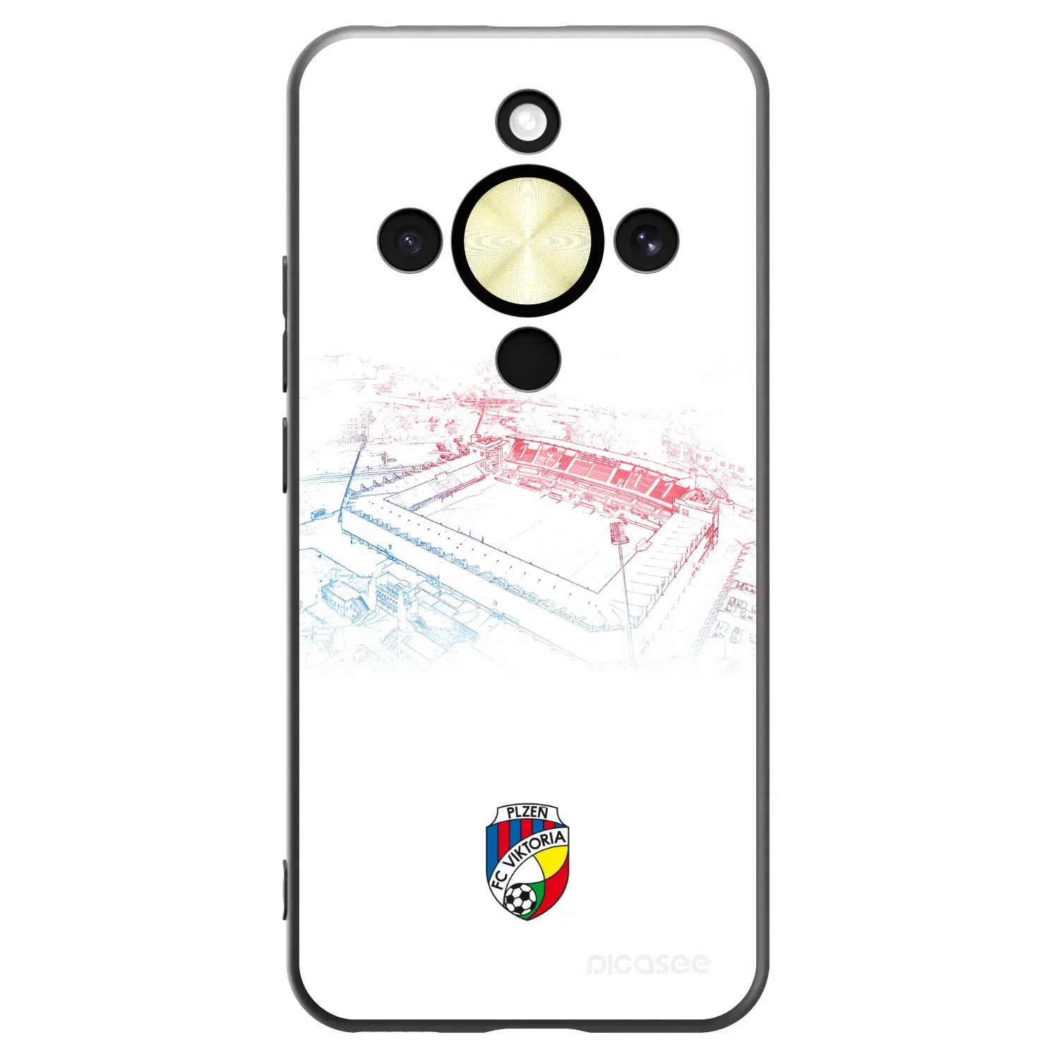 Silikonový černý obal pro Honor Magic8 Lite 5G - FC Viktoria Plzeň C