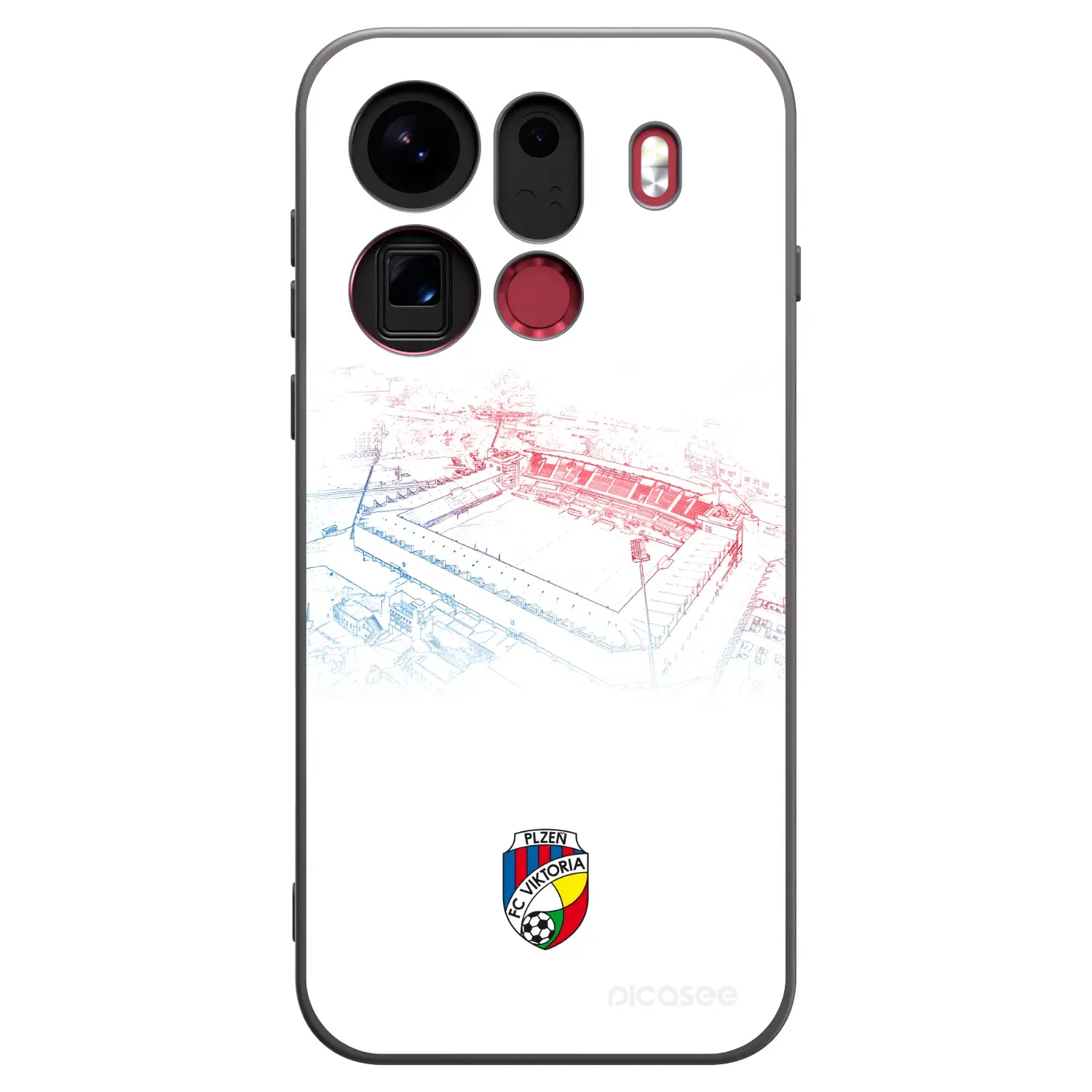 Silikonový černý obal pro OPPO Find X9 Pro - FC Viktoria Plzeň C