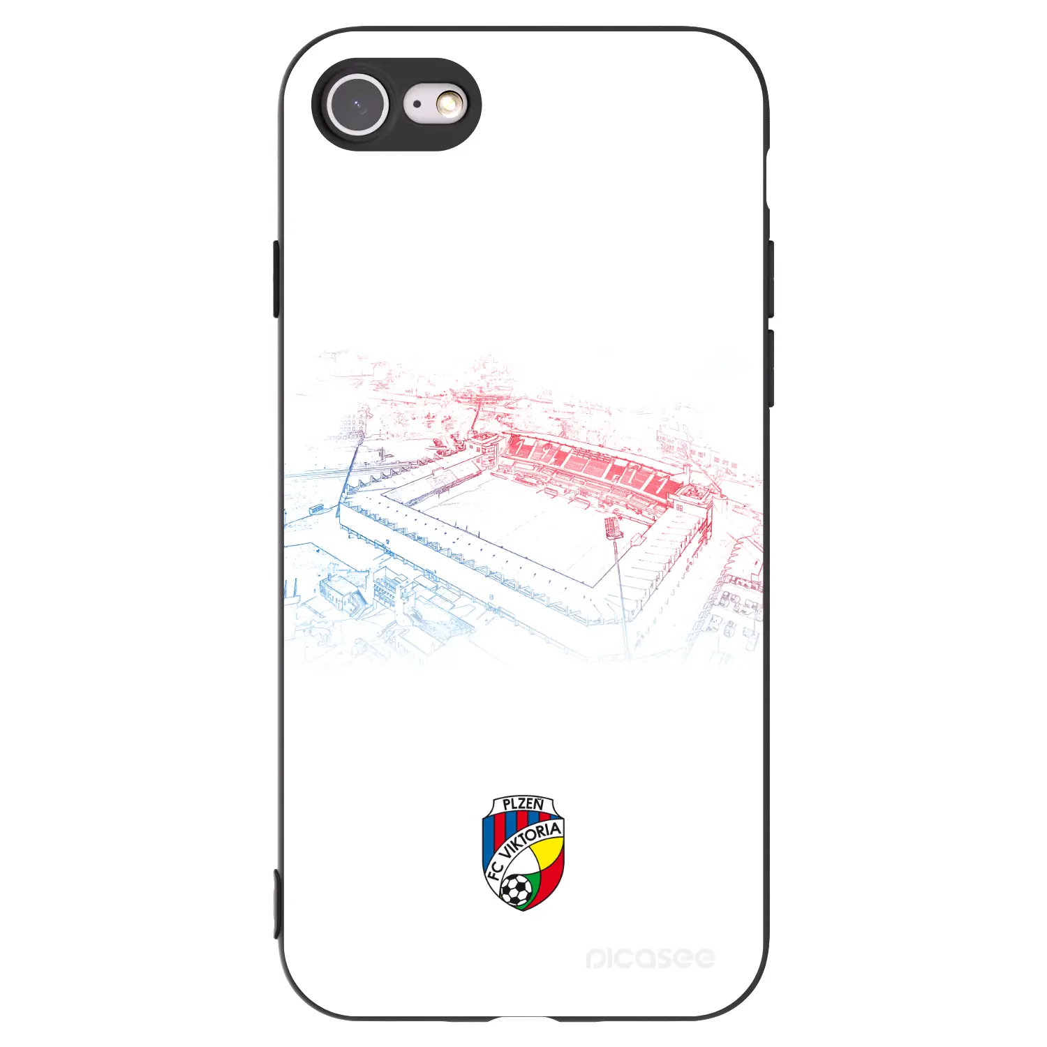 Silikonový černý obal pro Apple iPhone SE 2020 - FC Viktoria Plzeň C