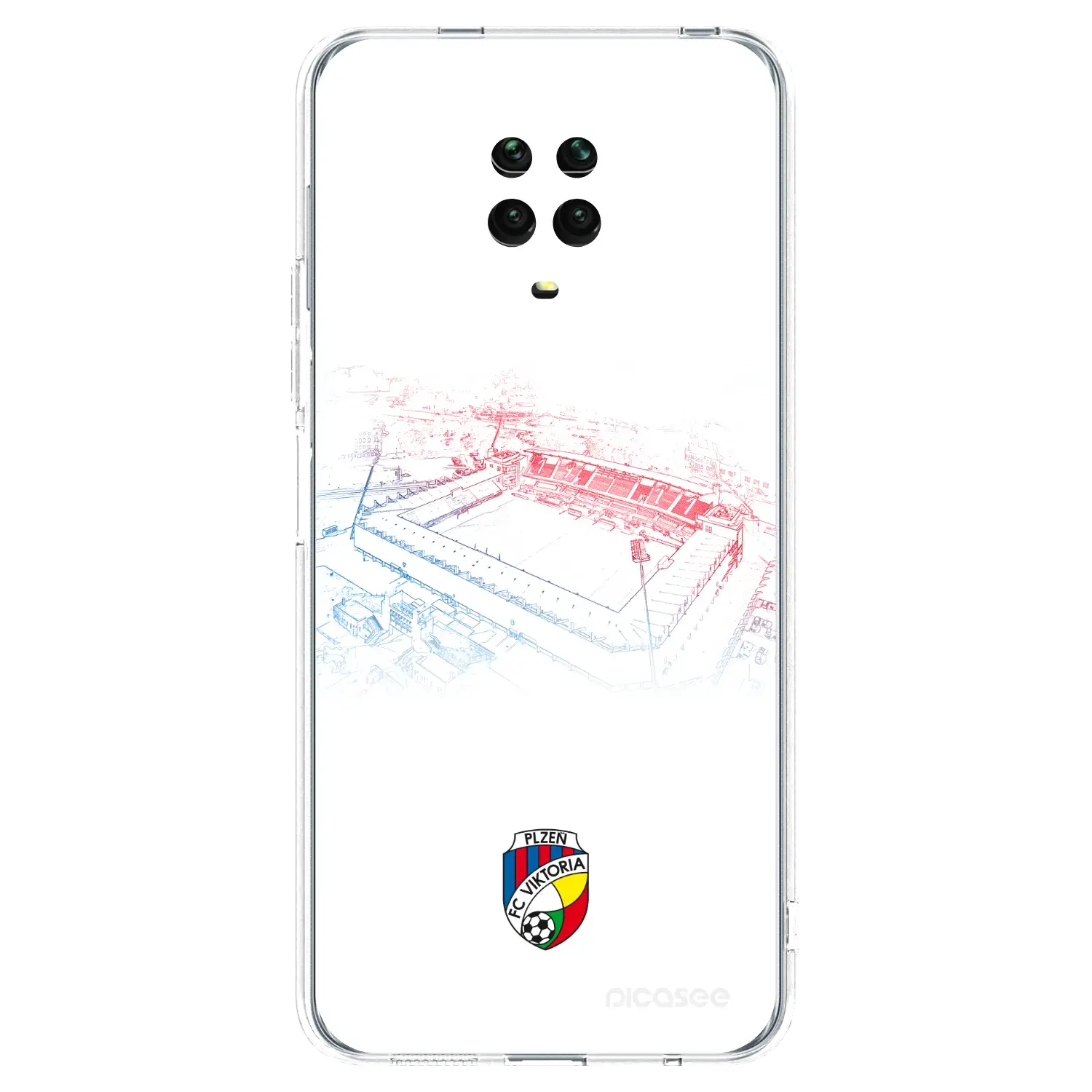 Silikonový průhledný obal pro Xiaomi Redmi Note 9S - FC Viktoria Plzeň C