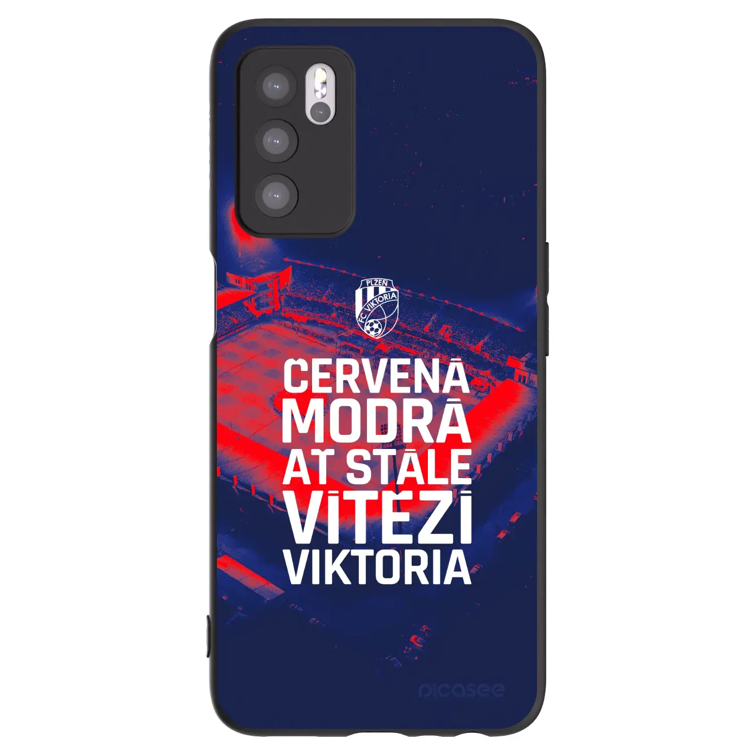 Silikonový černý obal pro OPPO A16s - FC Viktoria Plzeň E