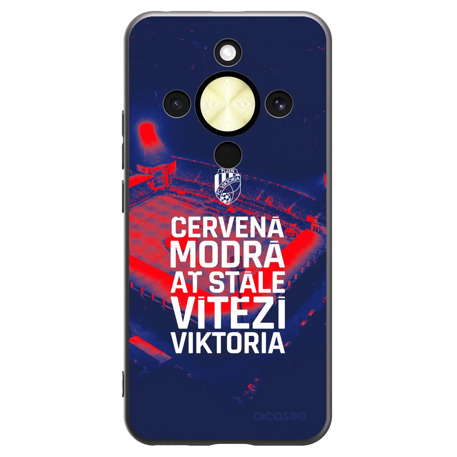 Silikonový černý obal pro Honor Magic8 Lite 5G - FC Viktoria Plzeň E