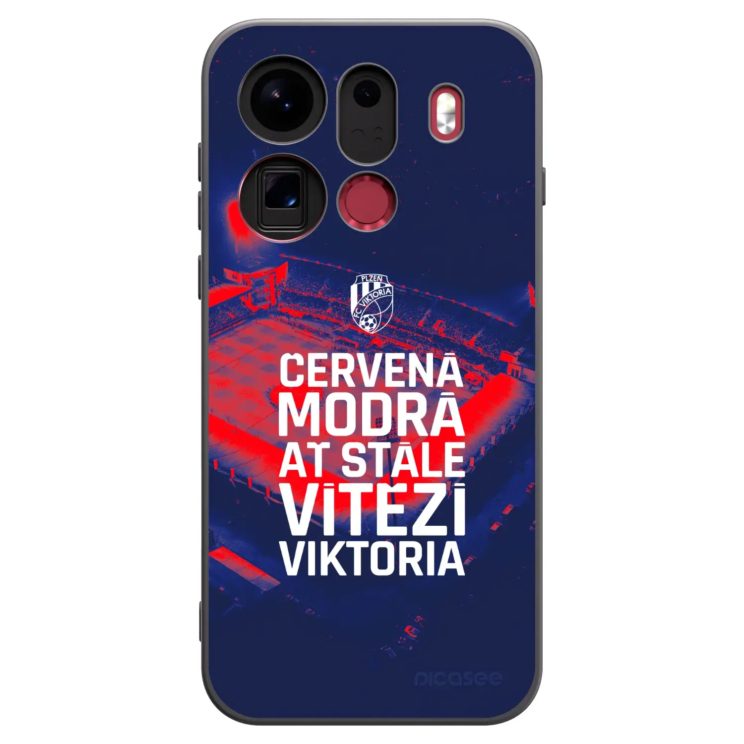 Silikonový černý obal pro OPPO Find X9 Pro - FC Viktoria Plzeň E
