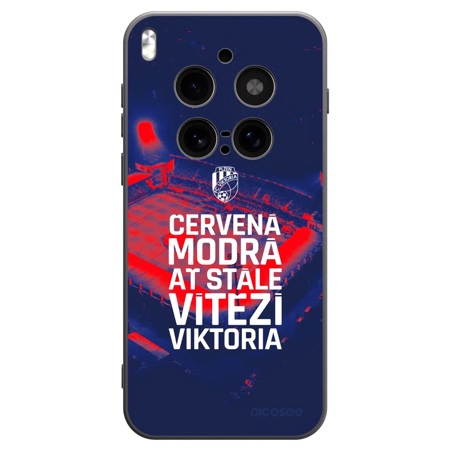 Silikonový černý obal pro Vivo X300 Pro - FC Viktoria Plzeň E