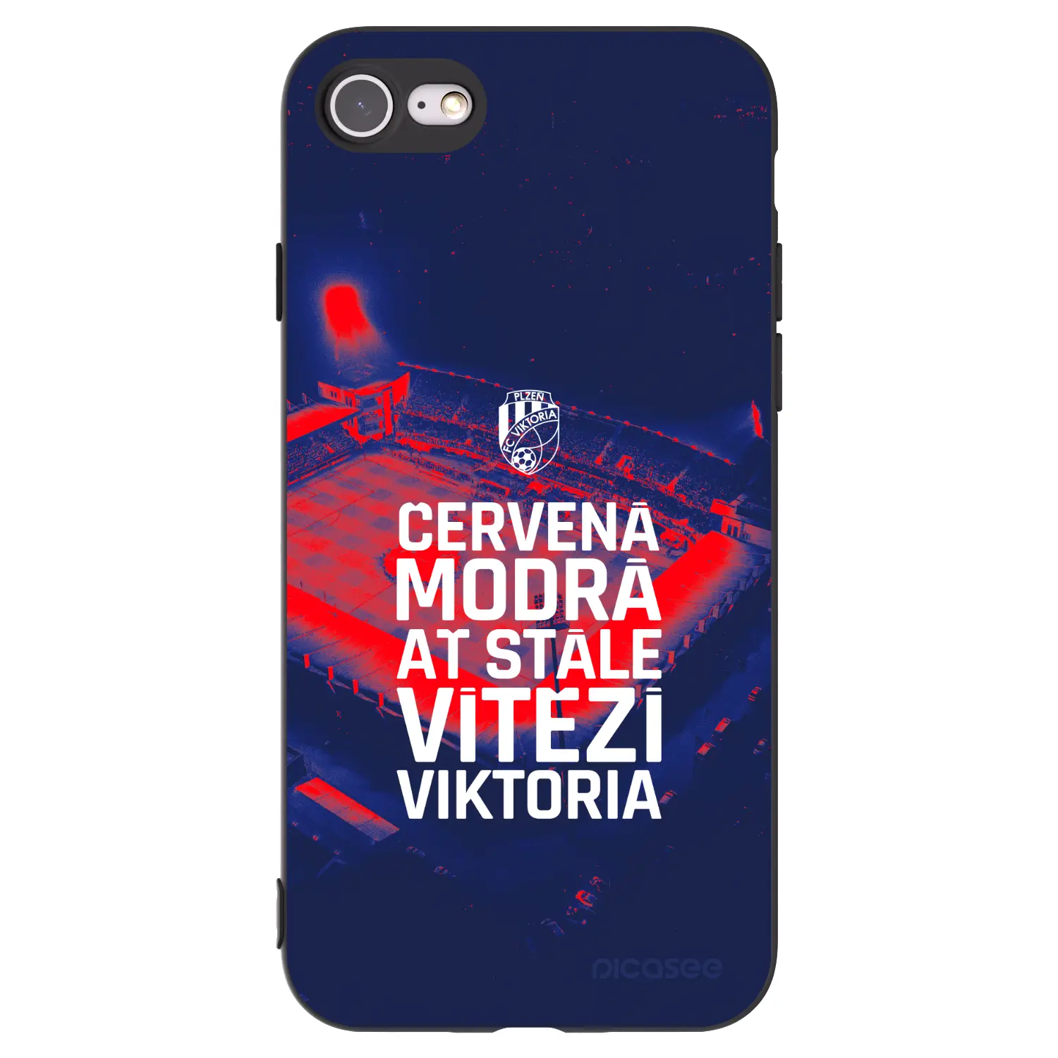 Silikonový černý obal pro Apple iPhone SE 2020 - FC Viktoria Plzeň E