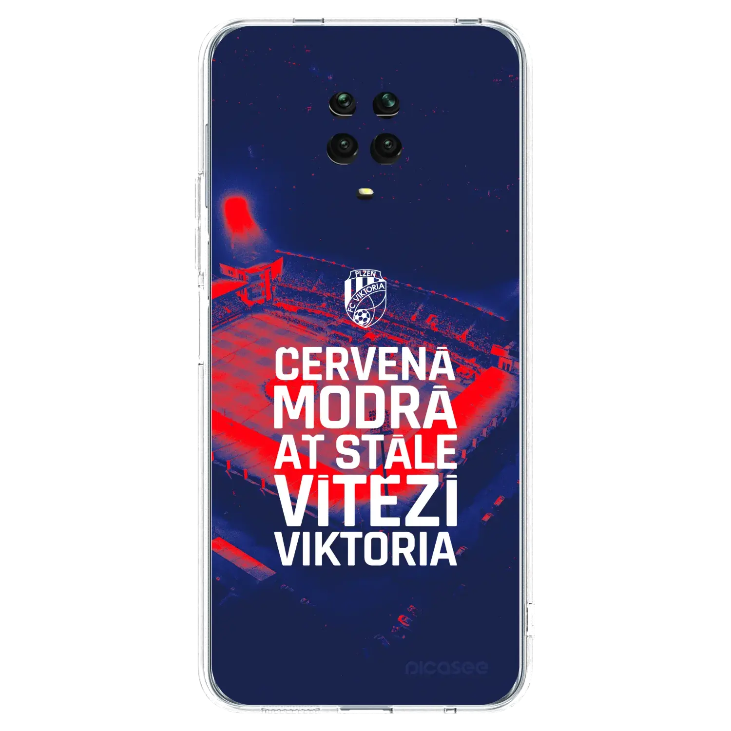 Silikonový průhledný obal pro Xiaomi Redmi Note 9S - FC Viktoria Plzeň E