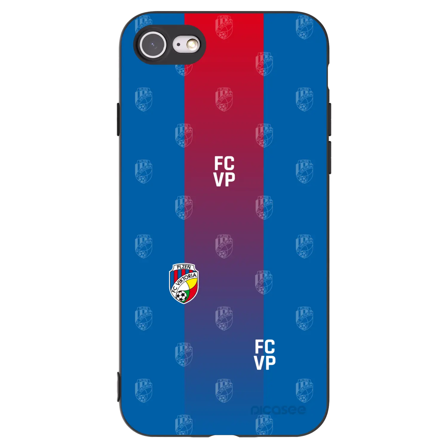 Silikonový černý obal pro Apple iPhone SE 2022 - FC Viktoria Plzeň F