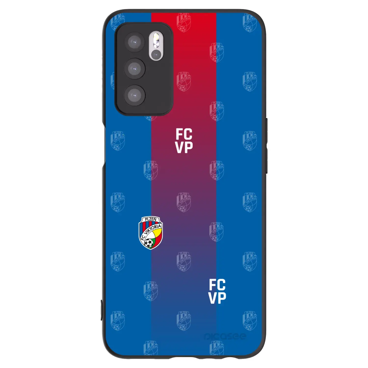 Silikonový černý obal pro OPPO A16s - FC Viktoria Plzeň F