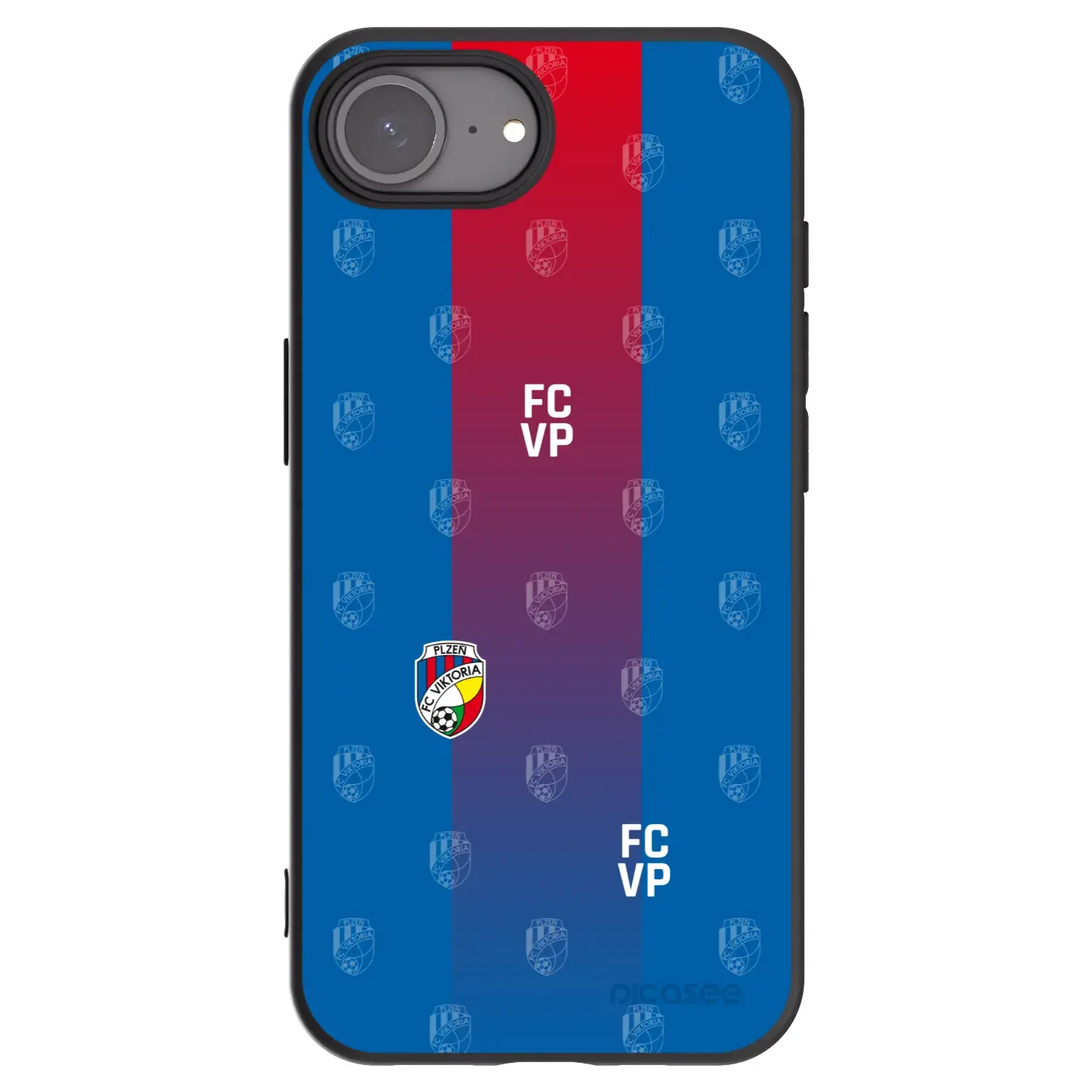Silikonový černý obal pro Apple iPhone 17e - FC Viktoria Plzeň F