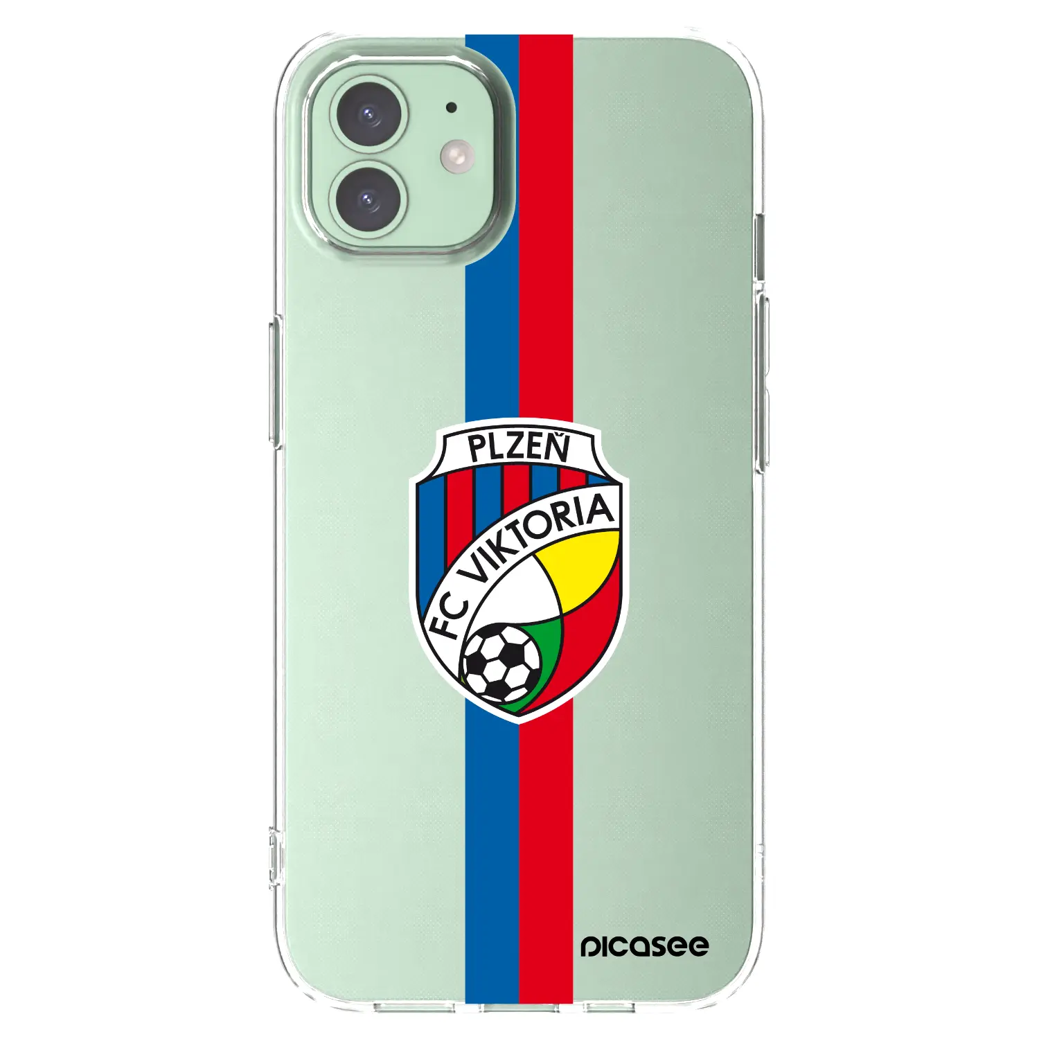 Silikonový průhledný obal pro Apple iPhone 12 - FC Viktoria Plzeň H