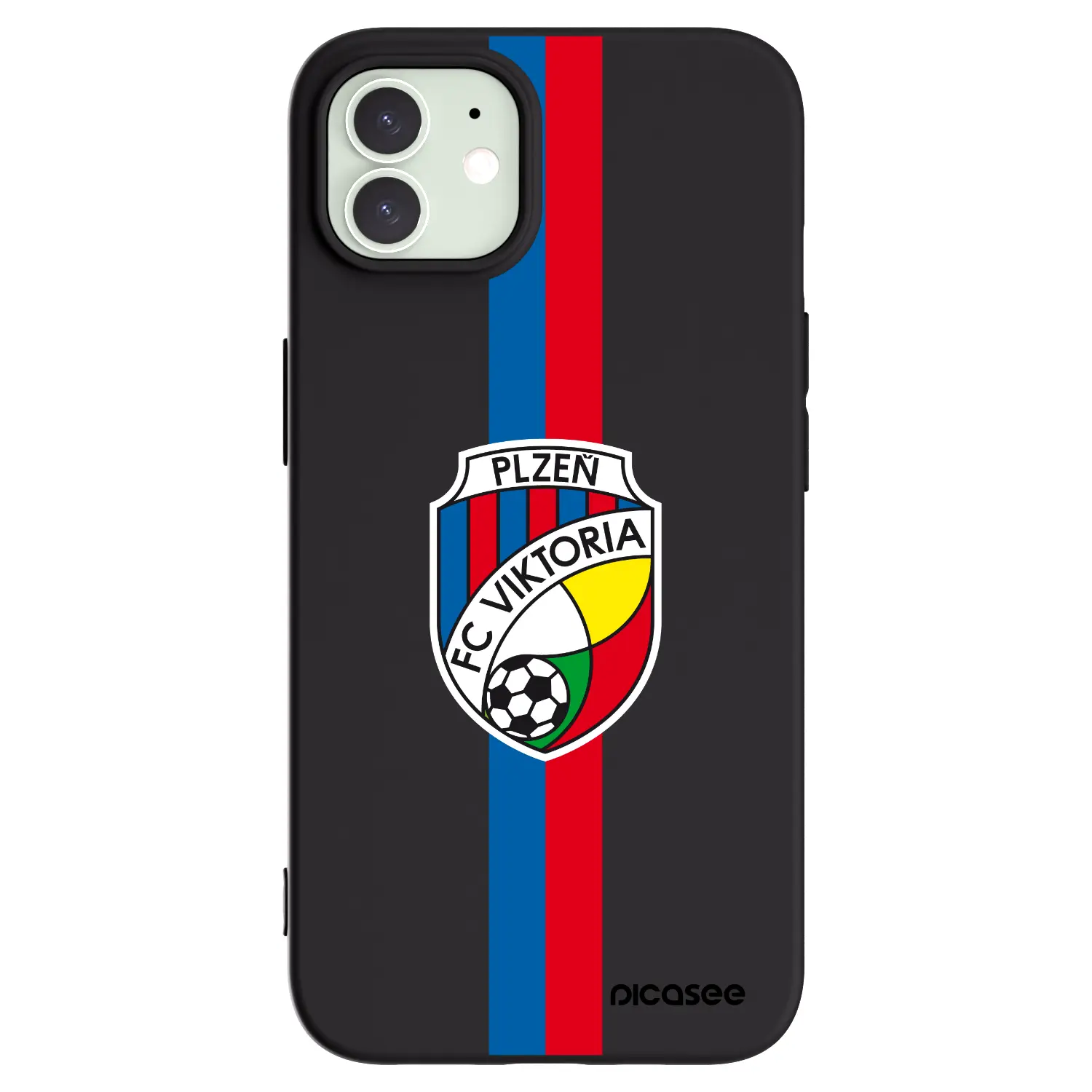 Silikonový černý obal pro Apple iPhone 12 Pro - FC Viktoria Plzeň H