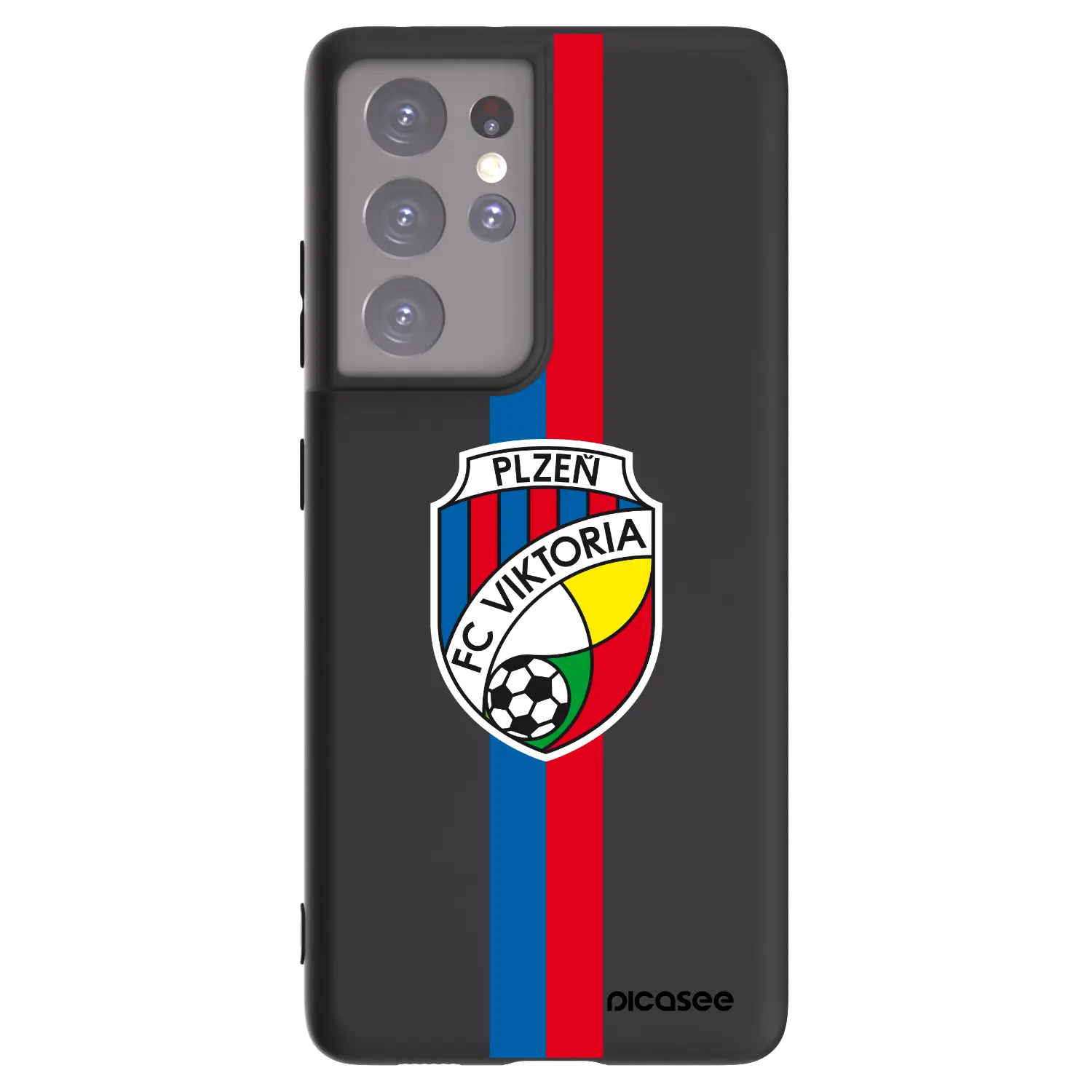 Silikonový černý obal pro Samsung Galaxy S21 Ultra 5G G998B - FC Viktoria Plzeň H