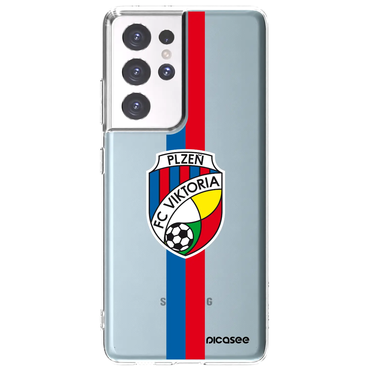Silikonový průhledný obal pro Samsung Galaxy S21 Ultra 5G G998B - FC Viktoria Plzeň H
