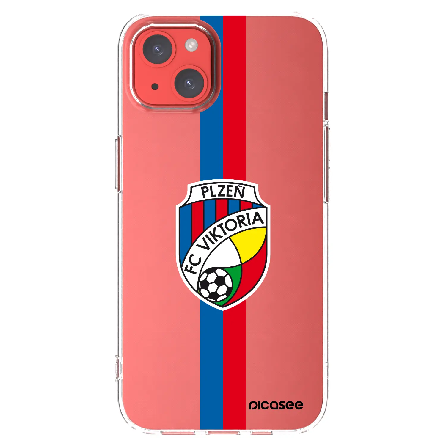 Silikonový průhledný obal pro Apple iPhone 13 - FC Viktoria Plzeň H