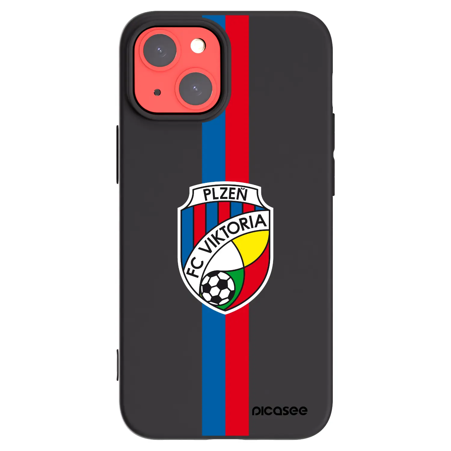 Silikonový černý obal pro Apple iPhone 13 mini - FC Viktoria Plzeň H