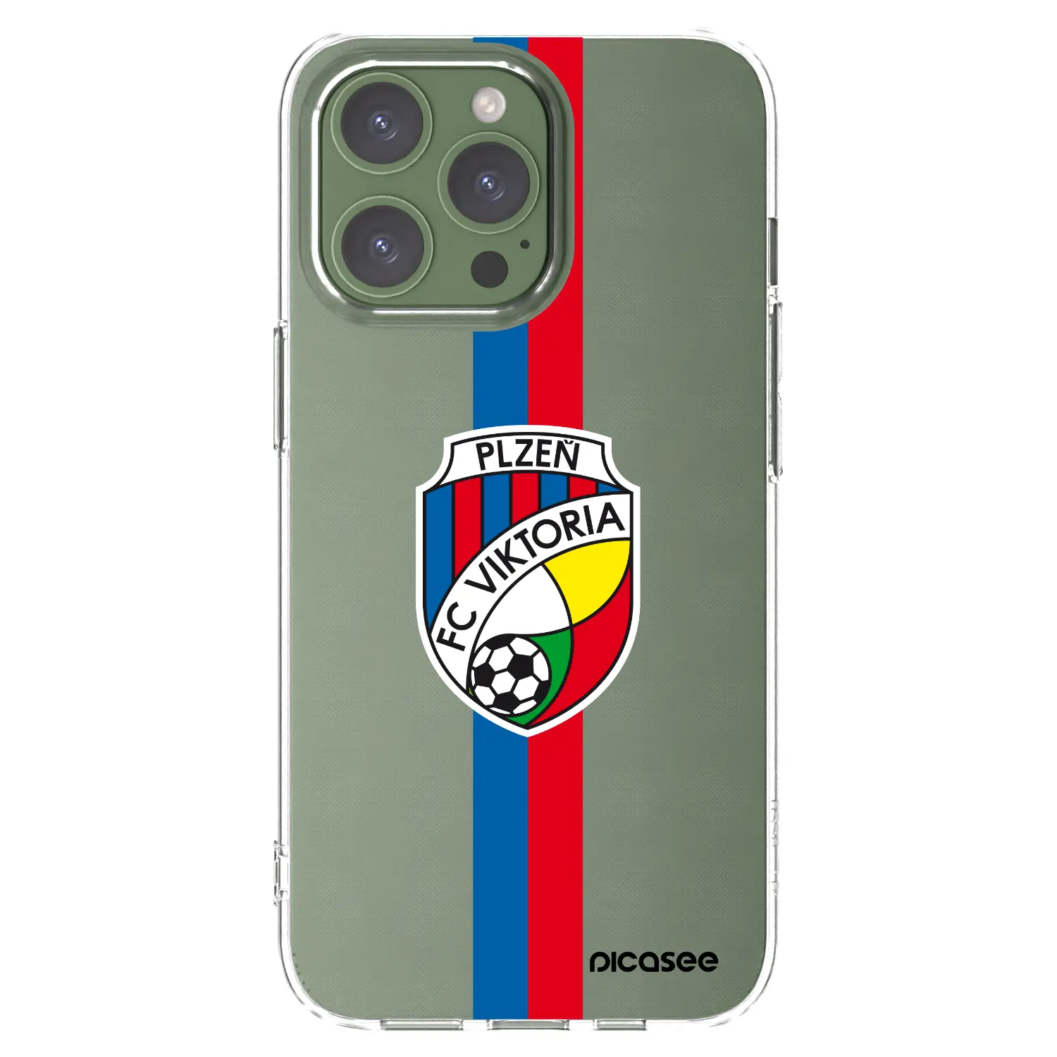 Silikonový průhledný obal pro Apple iPhone 13 Pro - FC Viktoria Plzeň H