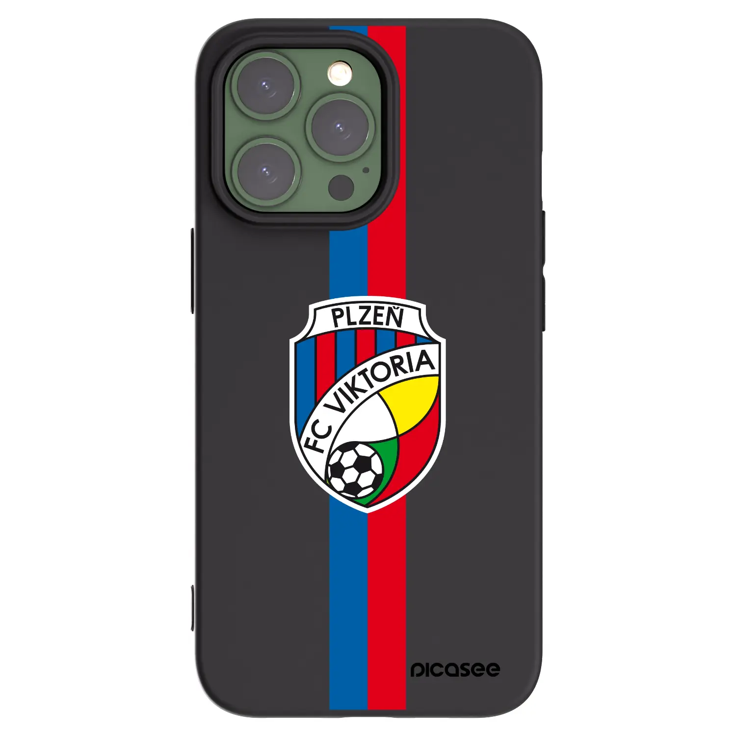 Silikonový černý obal pro Apple iPhone 13 Pro - FC Viktoria Plzeň H
