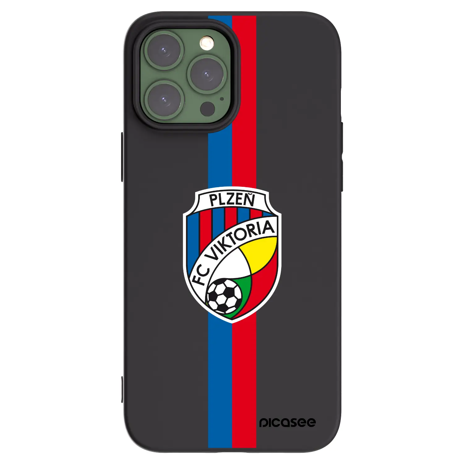 Silikonový černý obal pro Apple iPhone 13 Pro Max - FC Viktoria Plzeň H
