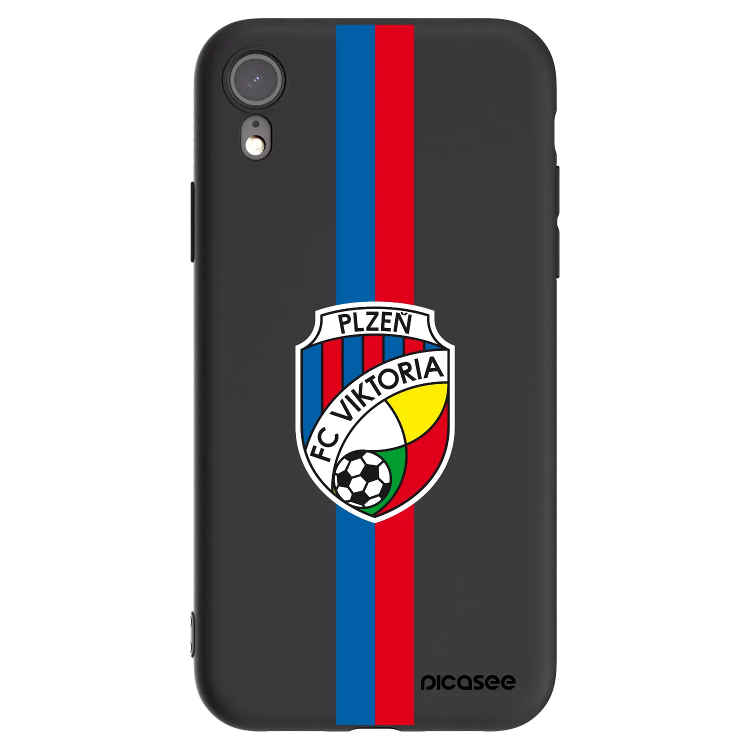 Silikonový černý obal pro Apple iPhone XR - FC Viktoria Plzeň H