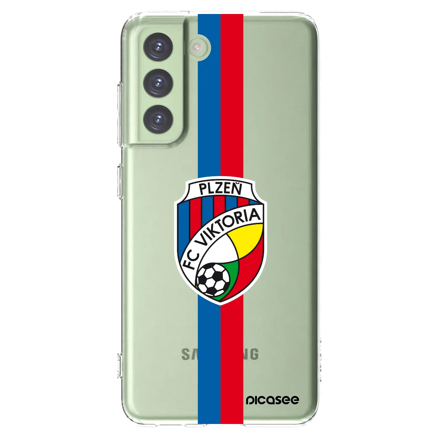 Silikonový průhledný obal pro Samsung Galaxy S21 FE 5G - FC Viktoria Plzeň H