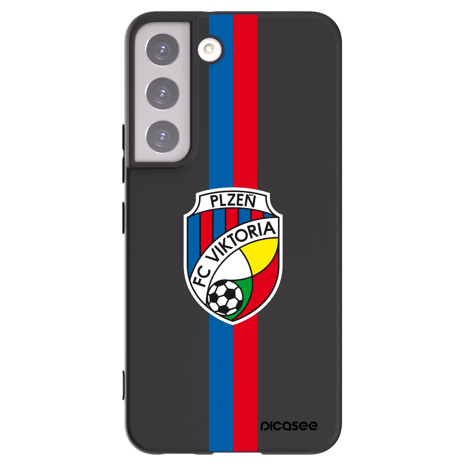 Silikonový černý obal pro Samsung Galaxy S22 5G - FC Viktoria Plzeň H