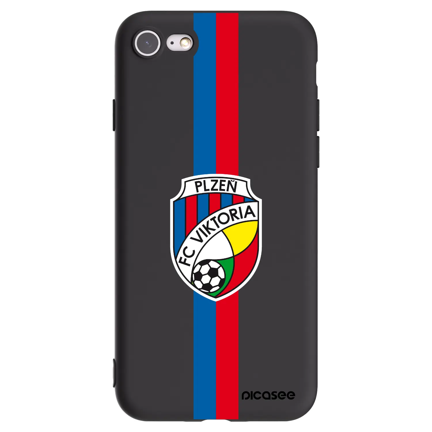 Silikonový černý obal pro Apple iPhone SE 2022 - FC Viktoria Plzeň H