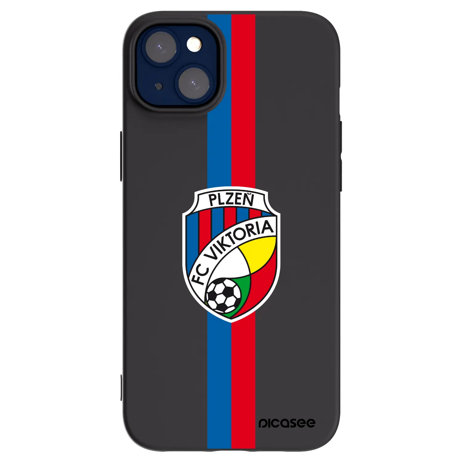 Silikonový černý obal pro Apple iPhone 14 Plus - FC Viktoria Plzeň H