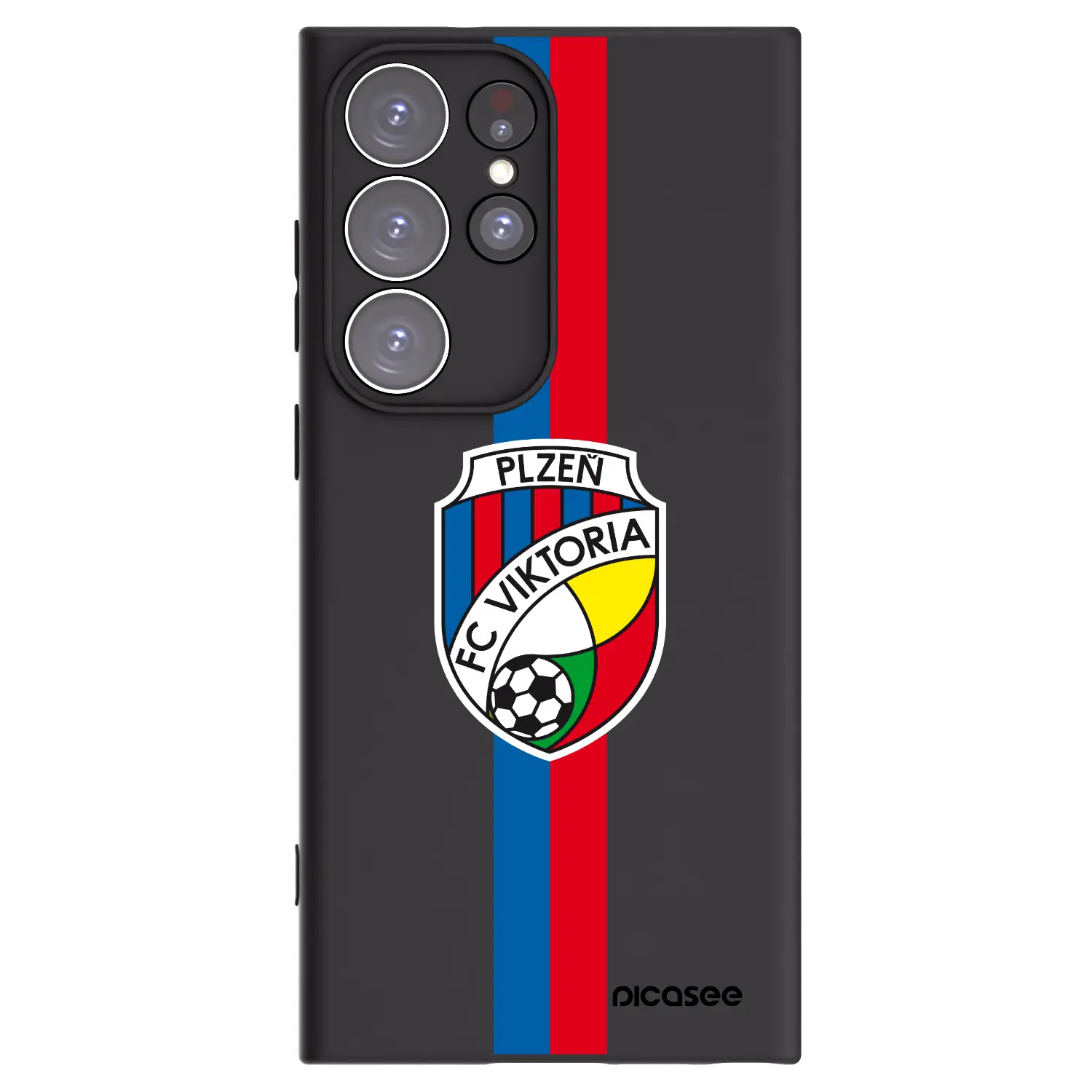 Silikonový černý obal pro Samsung Galaxy S23 Ultra 5G - FC Viktoria Plzeň H