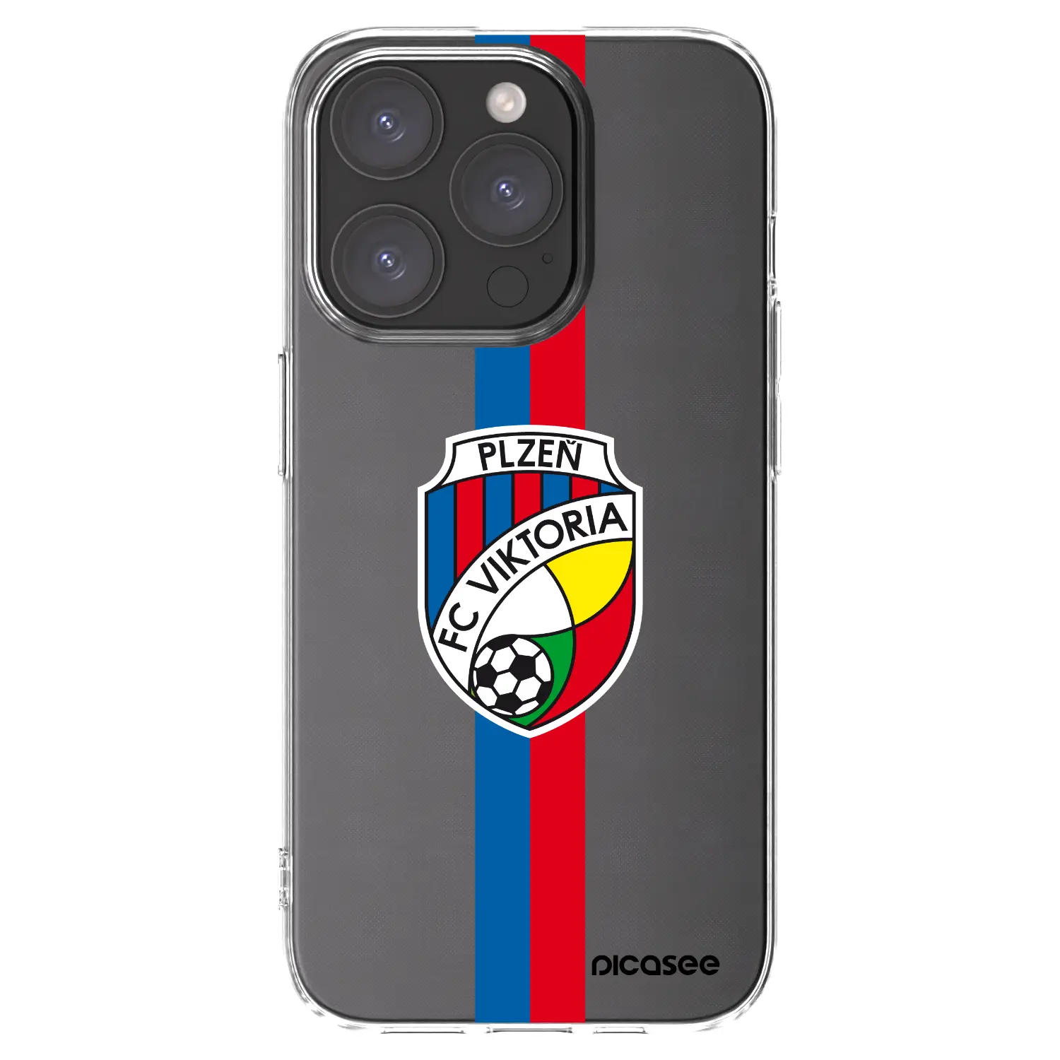 Silikonový průhledný obal pro Apple iPhone 15 Pro - FC Viktoria Plzeň H