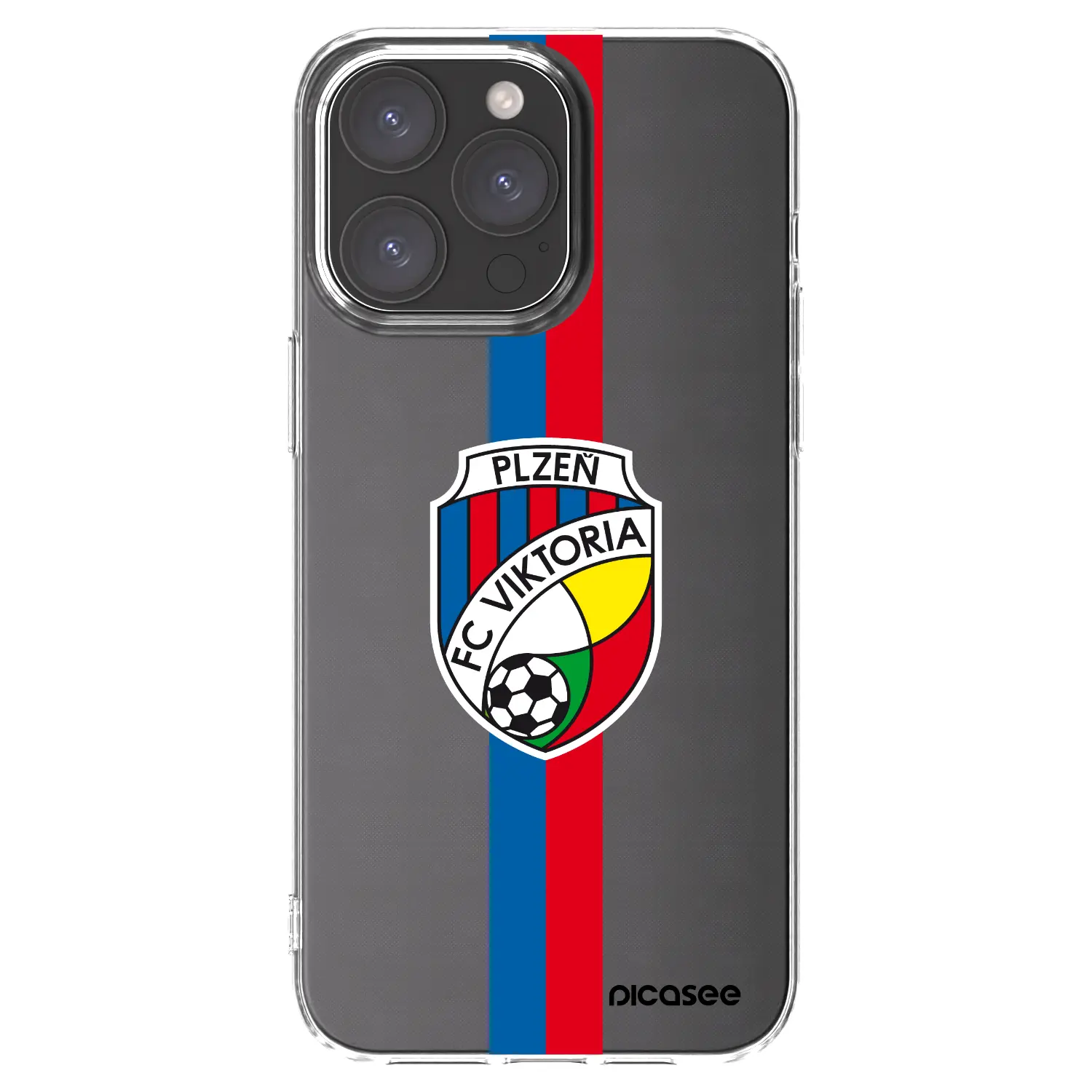 Silikonový průhledný obal pro Apple iPhone 15 Pro Max - FC Viktoria Plzeň H